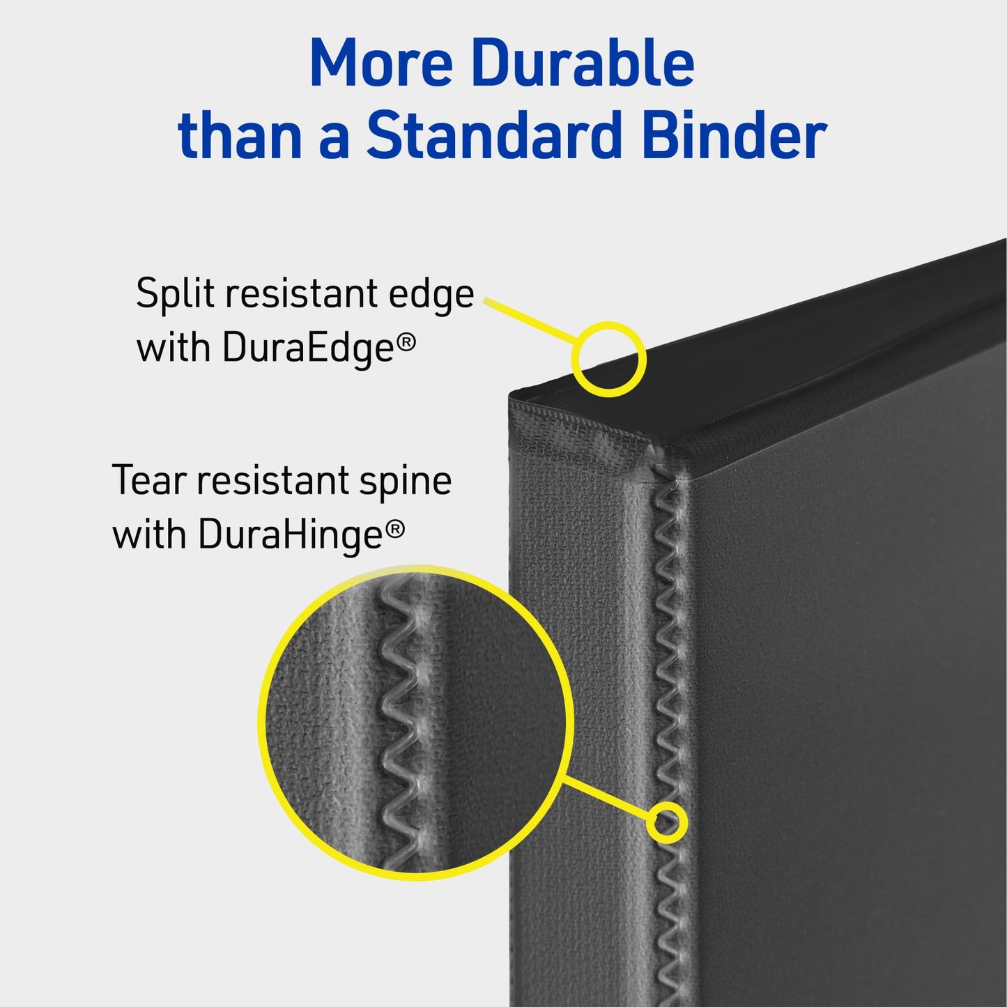 Avery Heavy-Duty View 3 Ring Binders, 1.5 Inch One Touch Slant Rings, 375-Sheet Capacity, DuraHinge, 2.1 Inch Wide Spine, Customizable Clear Cover and Spine, Dark Colors (4-Pack of 79635)