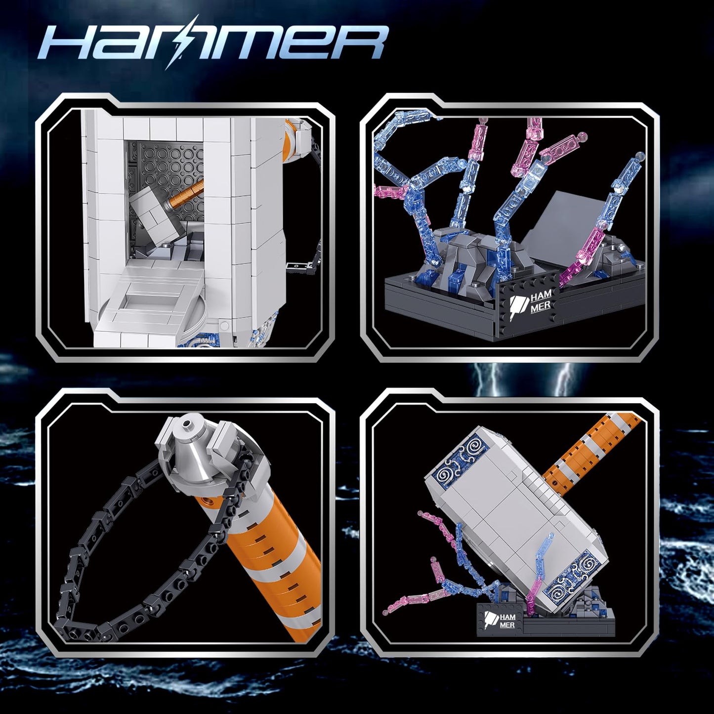 975PCS Battle Hammer Building Blocks- Unique Structure for 6+ Year Olds, Great Building Toys with Commemorative Value Toys