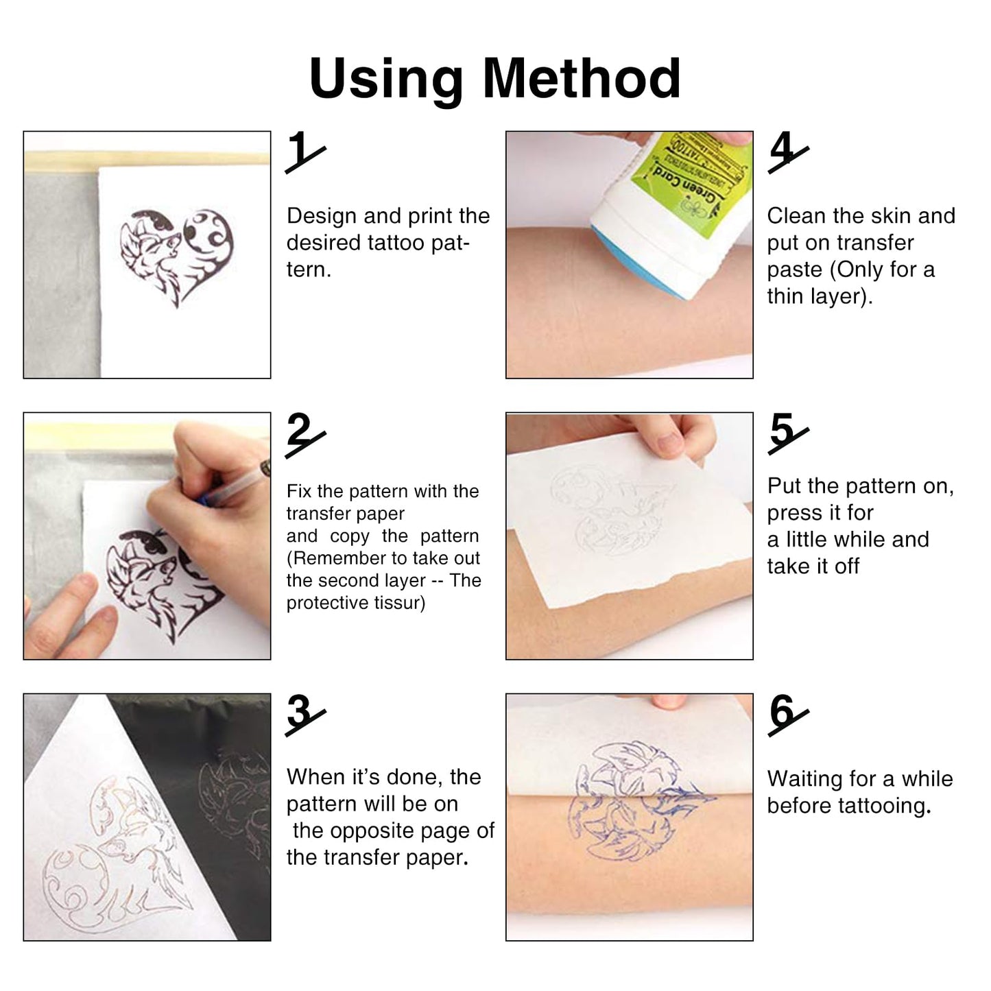 30Pcs Tattoo Skin 3MM with Transfer Paper Kit- Urknall 10pcs Fake Skin with 20pcs Stencil Paper Blank Tattoo Practice Skin Double Sides Fake Skin for Tattoo Beginners and Artists Tattoo Supplies