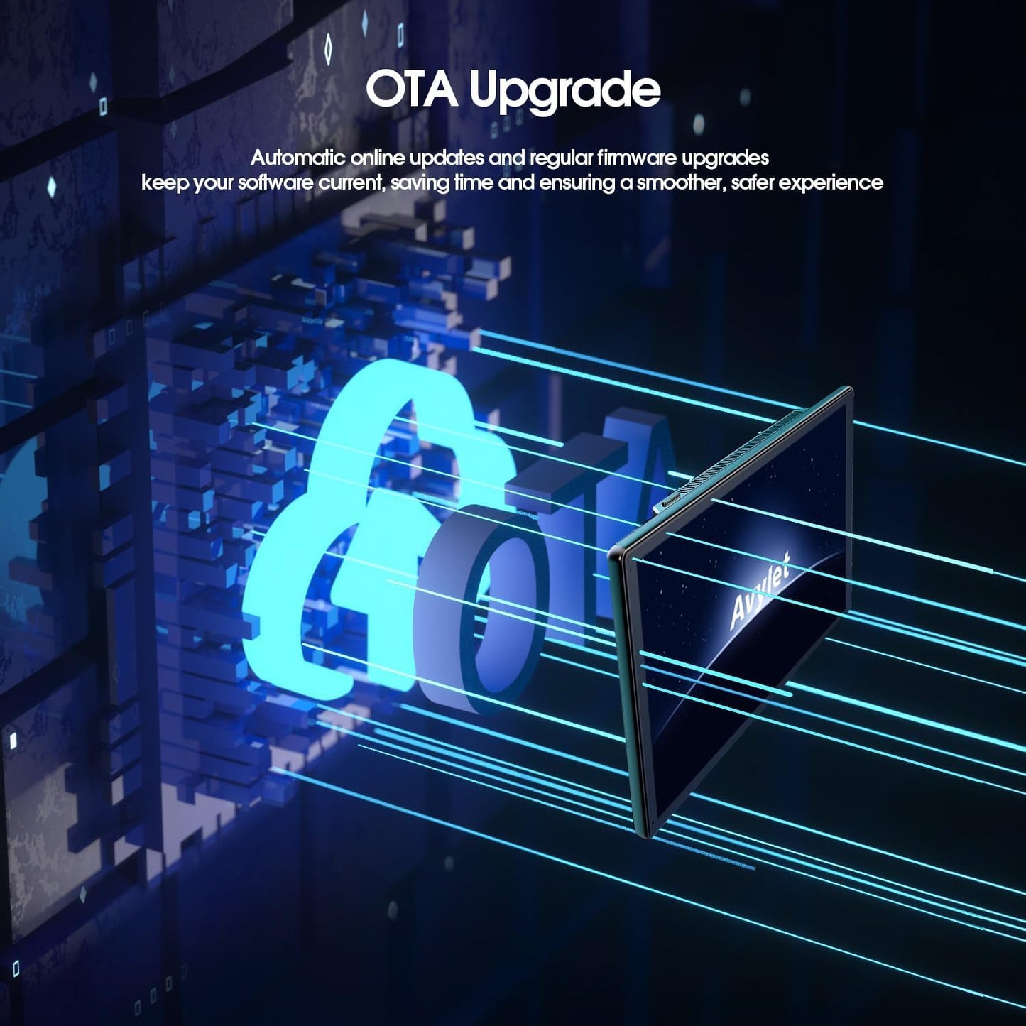 Avylet 9" Wireless CarPlay Screen for Car with Apple Car Play & Android Auto, Portrait & Landscape Mode, OTA Upgrade, Portable Touchscreen & Backup Camera, GPS Navigation/Voice Control/Bluetooth 5.0