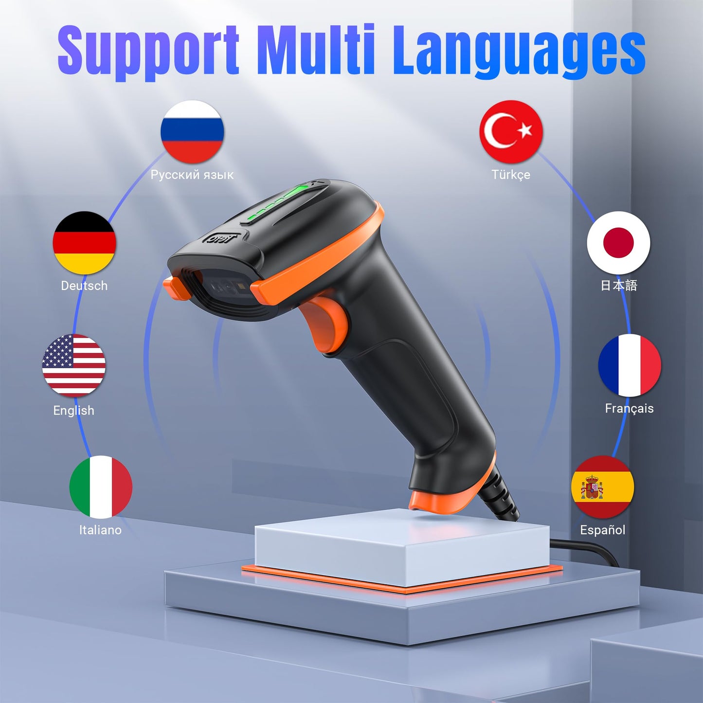 Tera 1D 2D QR Barcode Scanner Wired USB Handheld Support PDF417 Data Matrix 1D Bar Code Reader for Windows Mac Linux Plug and Play for Mobile Payment Convenience Store Supermarket Warehouse D5100Y