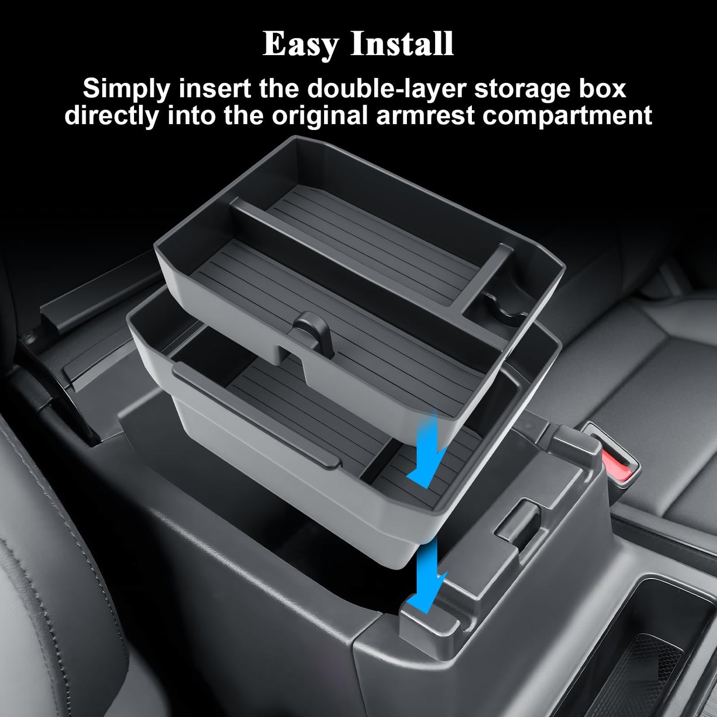 BIBIBO 2Packs for 2026 Subaru Outback Center Console Organizer 2026 Subaru Outback(Premium,Limited,Touring,Wilderness,Limited XT,Touring XT) Console Tray 2026 Outback Console Insert Tray-Double Layers
