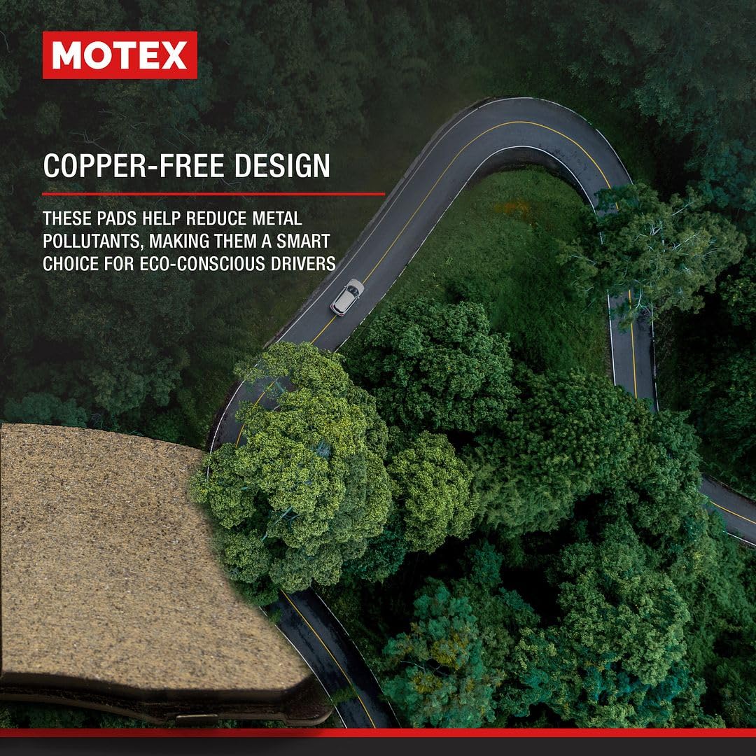 MOTEX Rear Brake Pads BFC1212 Compatible with 2007-2022 Toyota Camry 2009-2013 Matrix 2006-2018 RAV4 2008-2016 Avalon, 2013-2018 Lexus ES300h 2007-2018 ES350 2010-2011 HS250h, 2009-2010 Pontiac Vibe