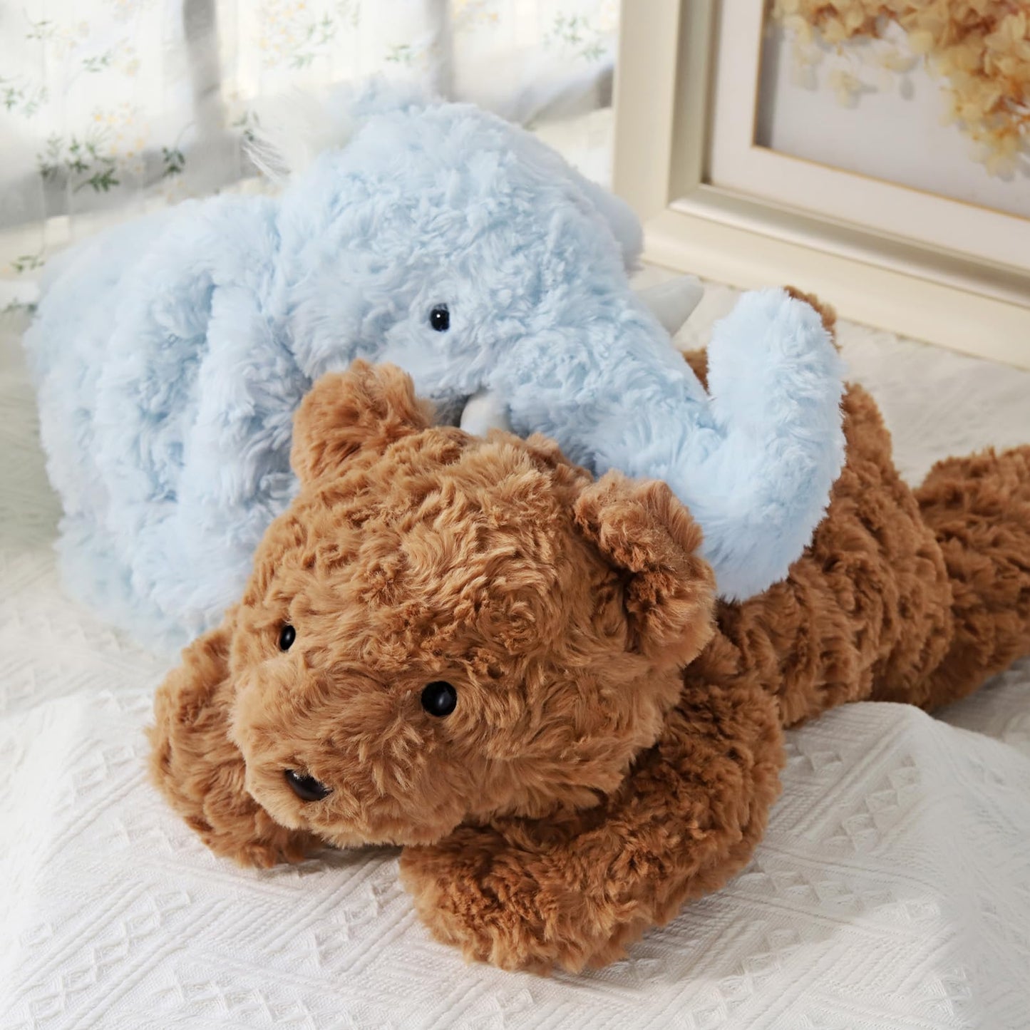 20.5" Soft Teddy Bear Stuffed Animal, Sturdy and Fluffy Brown Bear Plush Toy for Kids Cuddle, Cute Hugging Pillow Toy for Kids (20.5"x7.9"x5.9")