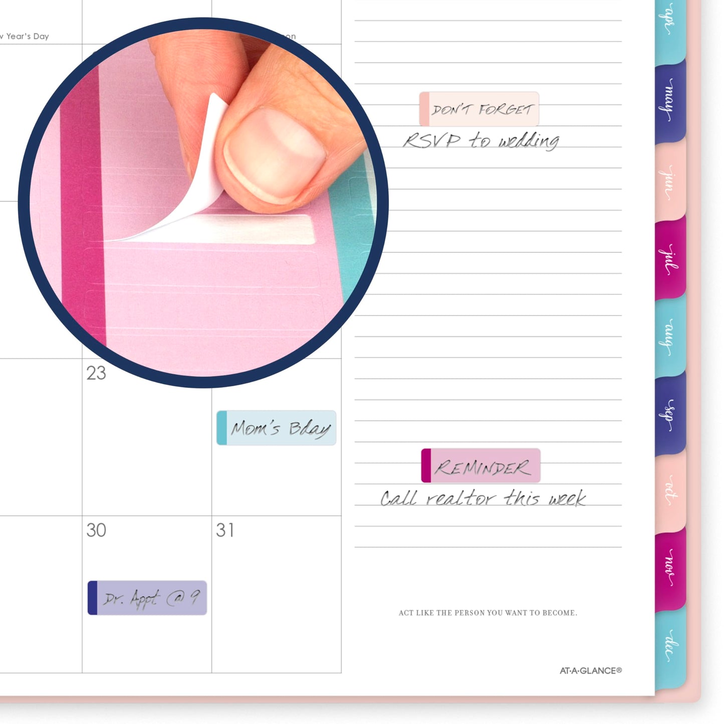 AT-A-GLANCE 2026 Planner, Weekly & Monthly, 8.5" x 11", Large, Harmony, Sunset Coral (1099-905-27-26)