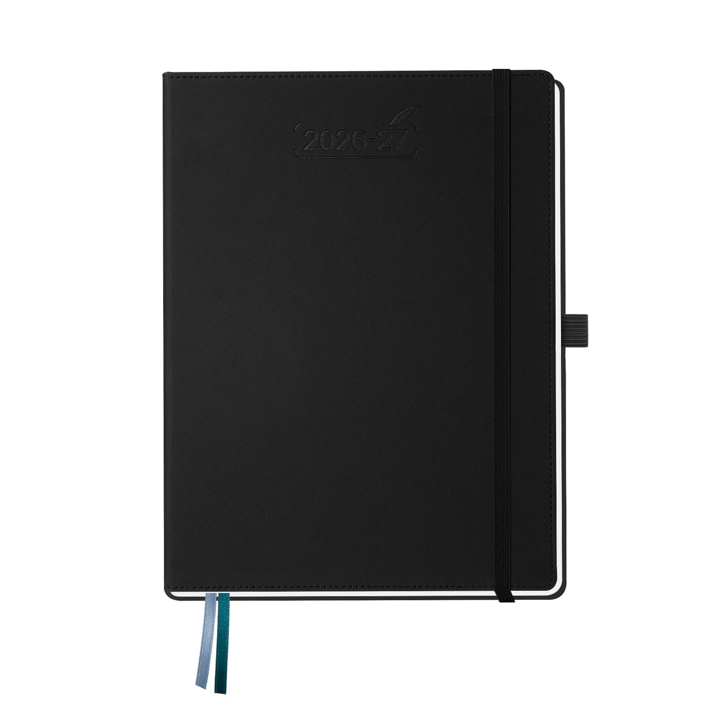 BEZEND Weekly Planner 2026-2027 (8.5" x 11") & Horizontal Layout Notebook (Jul 26-Dec 27) 18 Months Academic Agenda & Monthly Tabs, Ideal for Students, Work & Home, PU Leather Hardcover -Black
