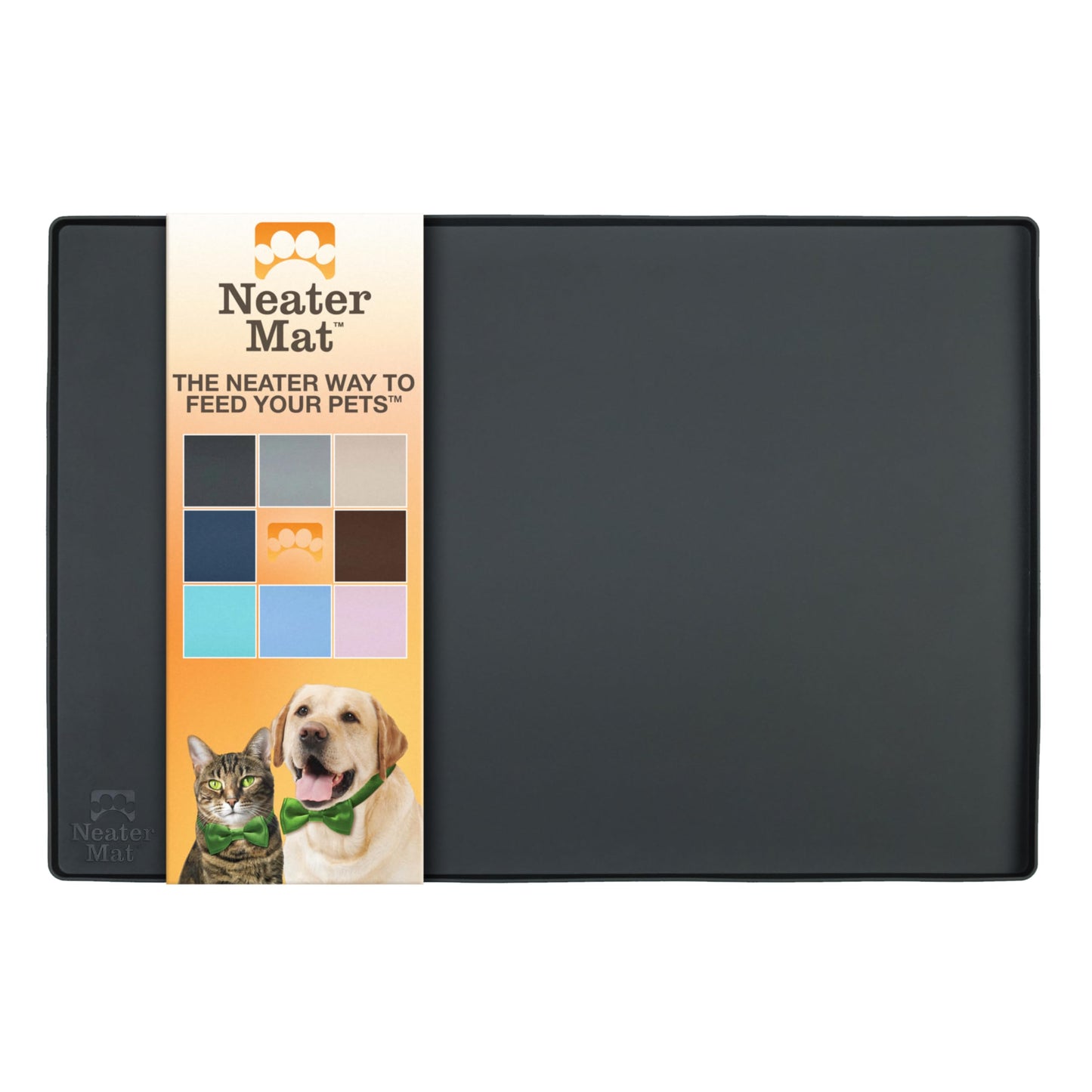 Neater Pet Brands Neater Mat Pet Mats for Food and Water, Dog Bowl Mat Waterproof Silicone, Pet Mat for Dog or Cat, Dog Food Mats for Floors Waterproof, Dog Water Mat & Dog Food Mat with Raised Edge