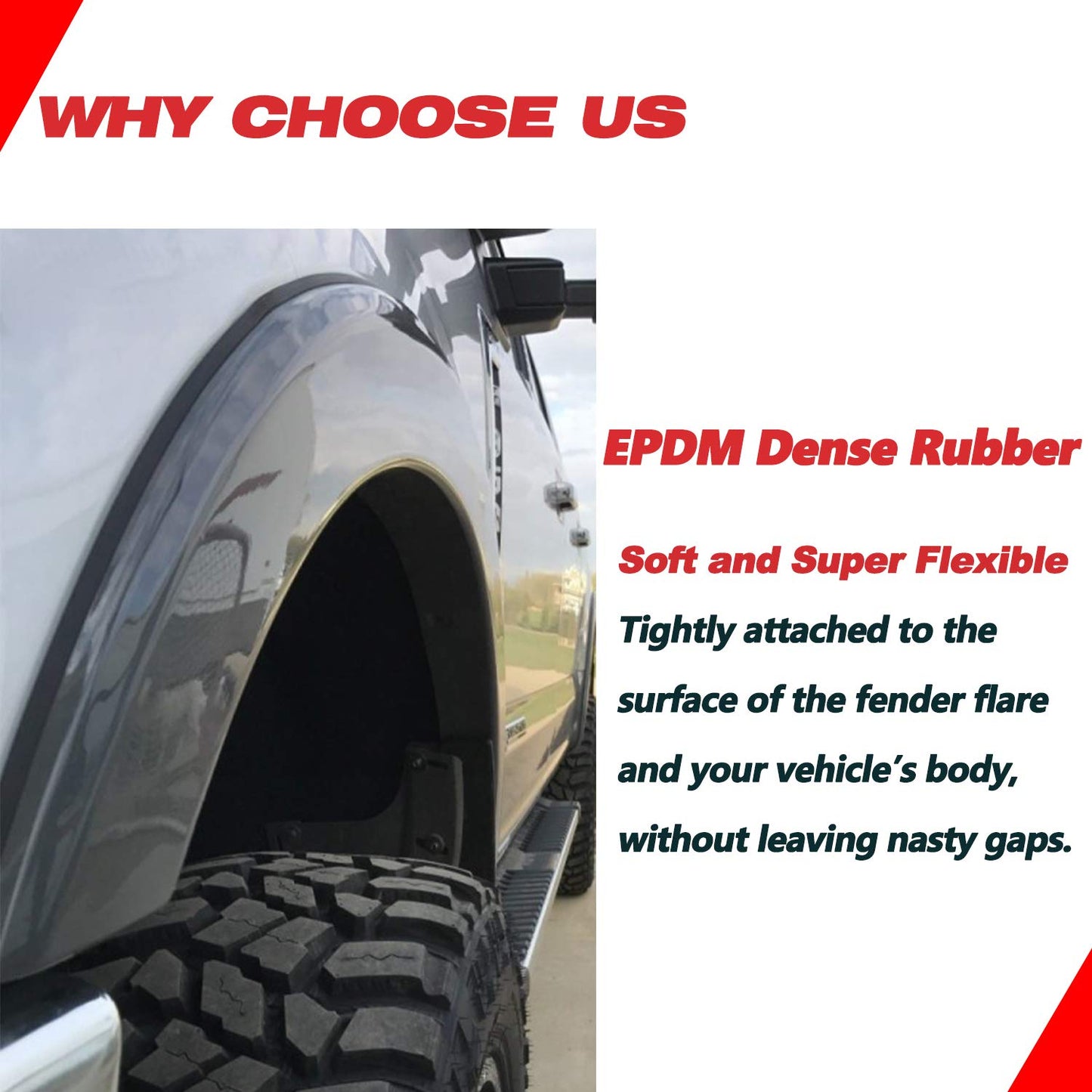 sdano Fender Flares Edge Trim, Fender Flare Rubber Seal for Car and Truck Wheel Wells, Rubber Gasket for Fender Flares Universal, Bonds w/Automotive-Grade Adhesive Tape, T-Style, 30’ Length