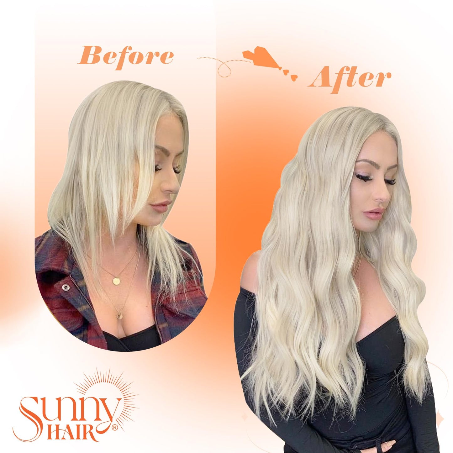 Sunny Hair I Tip Hair Extensions Real Human Hair 50g Straight Remy Human Hair Extensions for Women Itip White Platinum Blonde 14inch