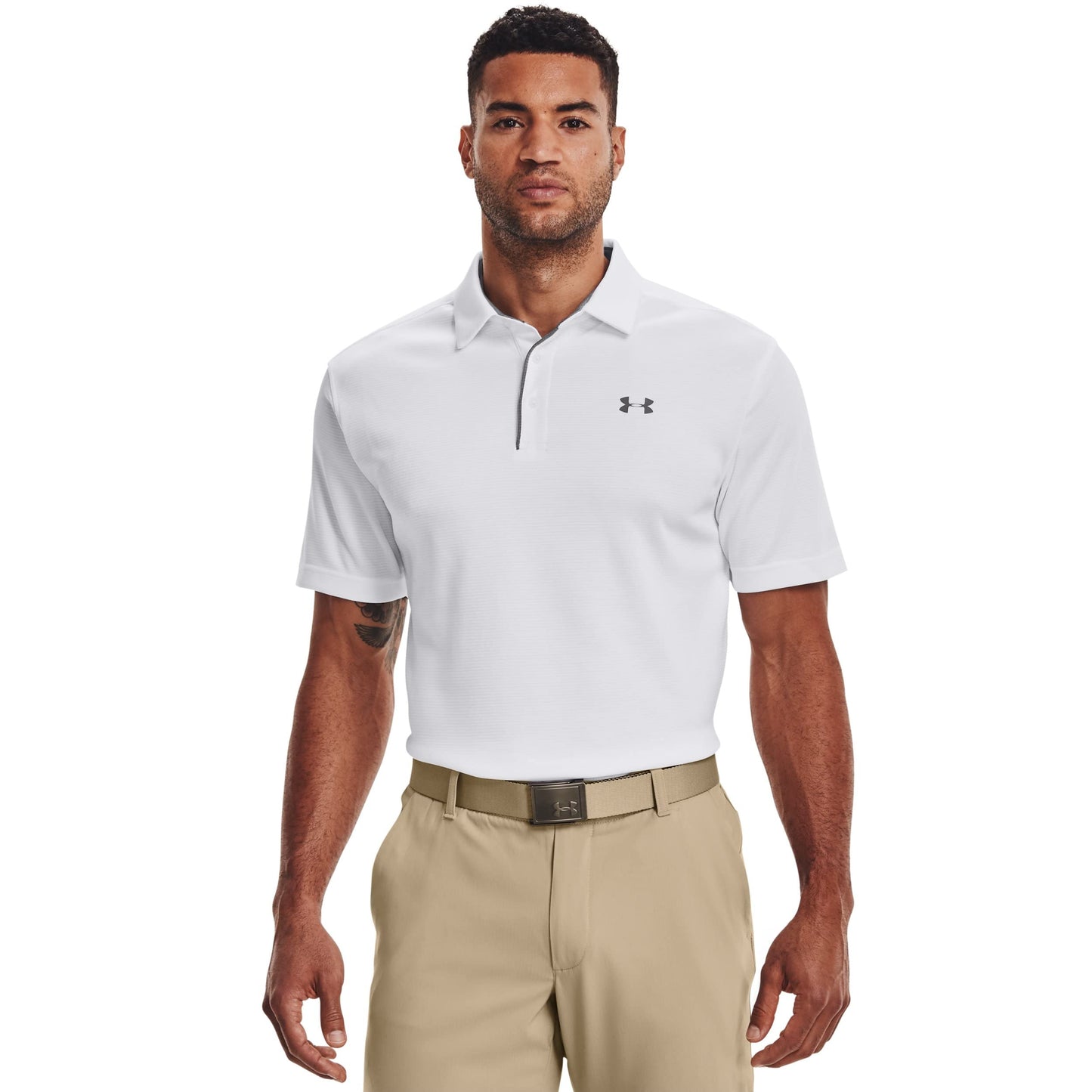 UNDER ARMOUR mens Tech Golf Polo ,Red (600)/Graphite,X-Large