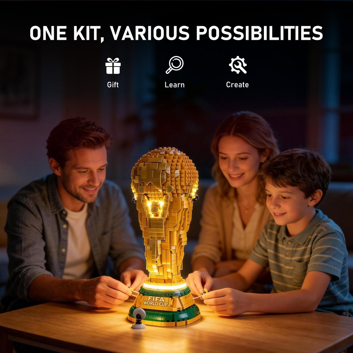 BRIKSMAX 2.0 Light Kit Compatible with Lego Editions FIFA World Cup Official Trophy 43020 Building Sets - Original LED Lighting Kits (Accessories Only) for Display, Gifts & Collectors