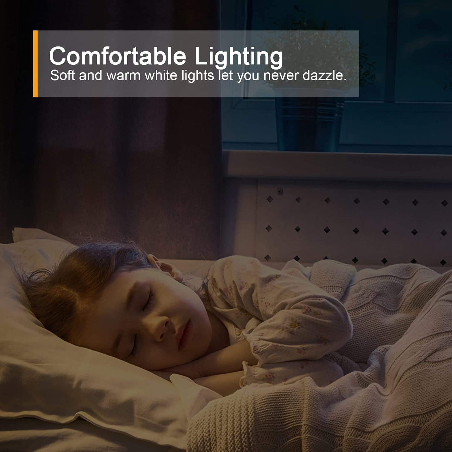 Rechargeable Night Light, LYRIDZ Stick on Anywhere Motion Sensor Nightlight Warm White 1-20LM LED Light with Stepless Adjustable Brightness for Bedroom, Kitchen, Stairs, Hallway, 4-Pack