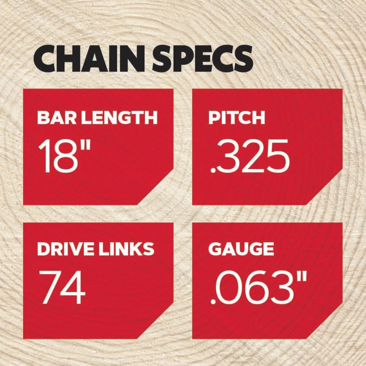 Oregon PowerCut Saw Chain 18 in. 0.063 Gauge 0.325 in. Pitch Chainsaw Chain, 74 Drive Links