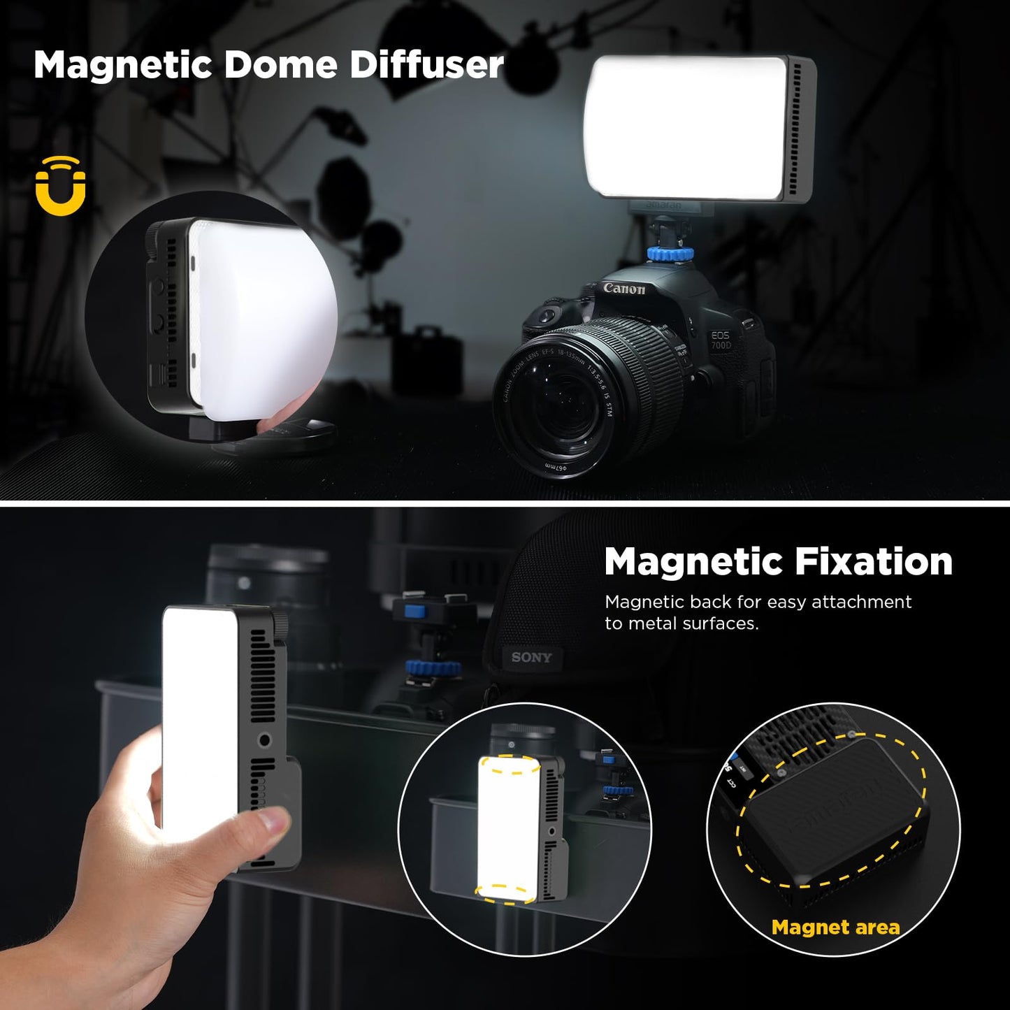 Amaran Ace 25c Pocket RGBWW LED Light, Boost Mode Up to 32W, Full-Color Mini Video Light (2,300-10,000K), 1,500 Lux@1m at 5,600K, 4500mAh Battery with PD Fast Charging for Mobile Creators (Charcoal)