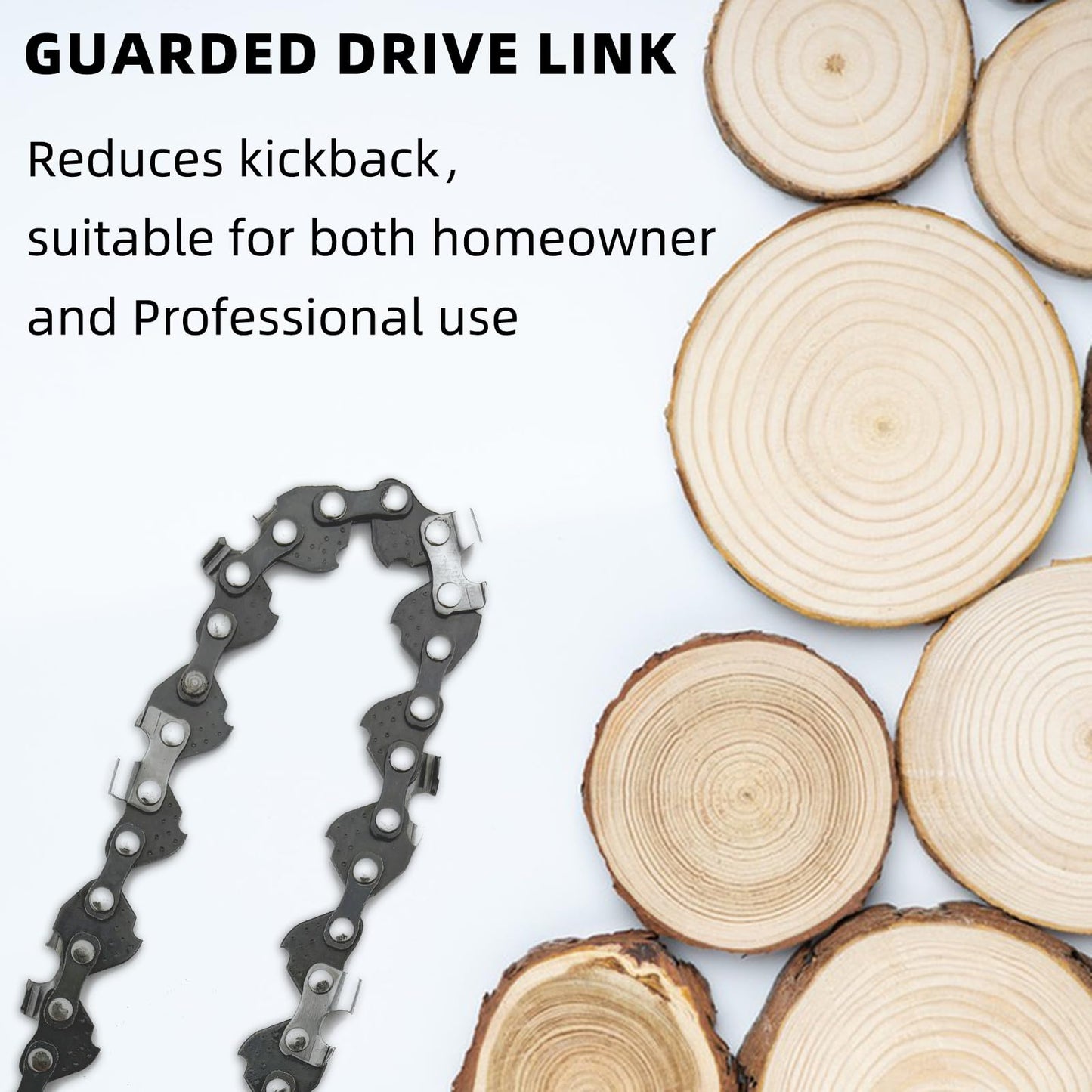 2 Pack 5 Inch Chainsaw Chain Low Kickback 5 Inch Chain Saw Chain Fit for Worx WG324, FASTCRAFT 2020X-L, 5" Replacement Chains Fits for 5" Electric Battery Powered Chainsaw