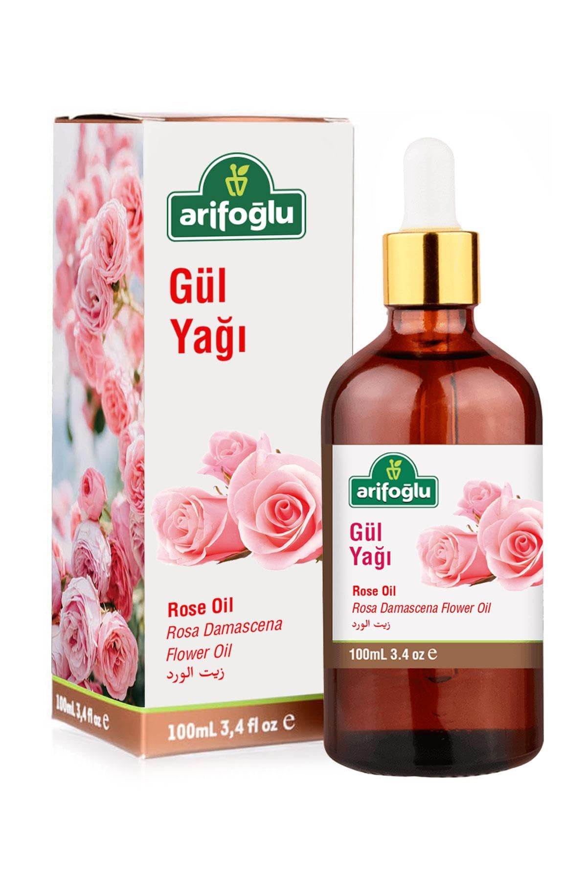 Arifoglu Rose Oil 100 ml, Rosae Oleum, Cold Pressed,%100 Virgin