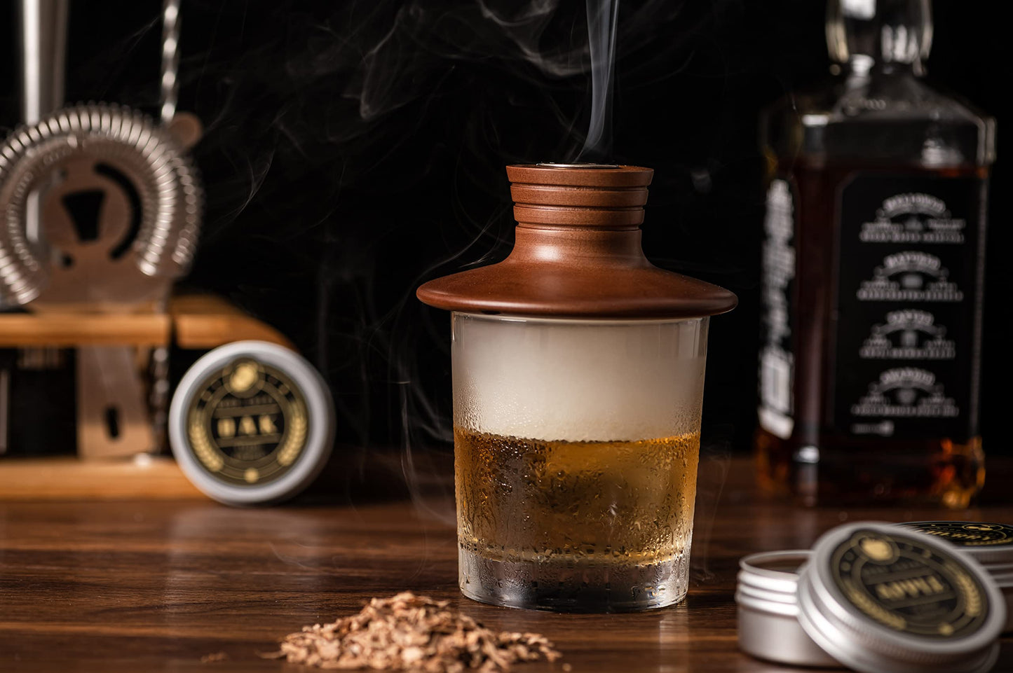 Gifts for Men - Cocktail Smoker Kit, with Torch and Wood Chips for Whiskey and Bourbon, Old Fashioned Cocktail Kit, Mens Gifts, Gifts for Dad, Husband and Cocktail Lovers