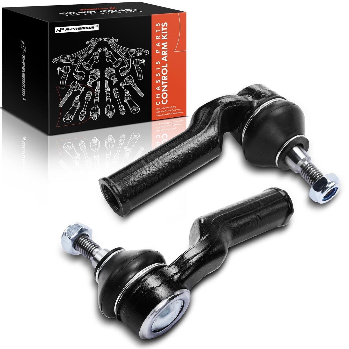 A-Premium 2pcs Front Outer Tie Rod Ends, Compatible with Ford Escape 2013-2019, Focus 2012-2018, Transit Connect 2014-2018, C-Max 2013-2018 & Lincoln MKC 2015-2019