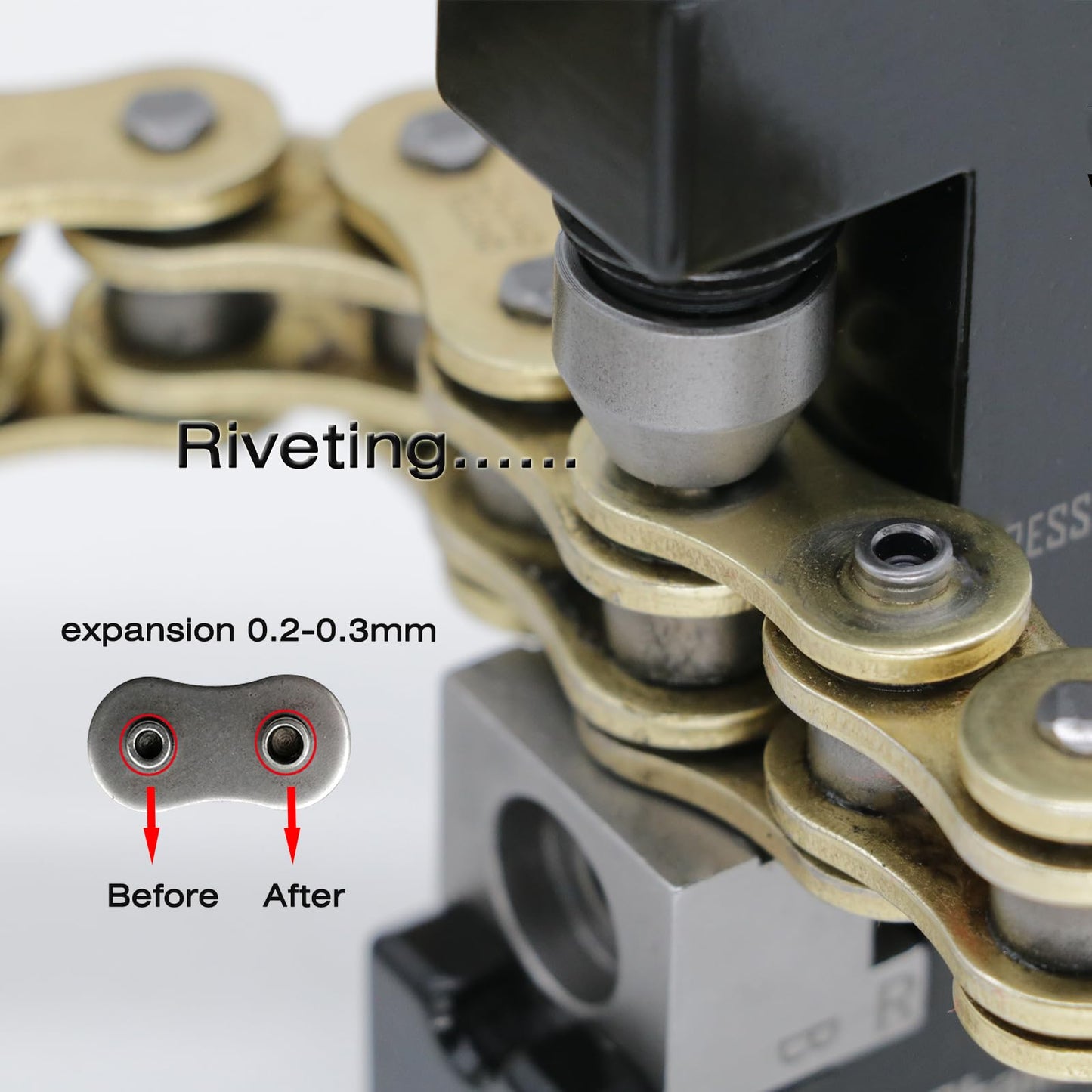 MZGOO Chain Breaker Rivet Press Tool for Motorcycle Bike ATV 428 520 525 530 Chain, Non O-ring and O-ring Chain Breaker Tool Kit
