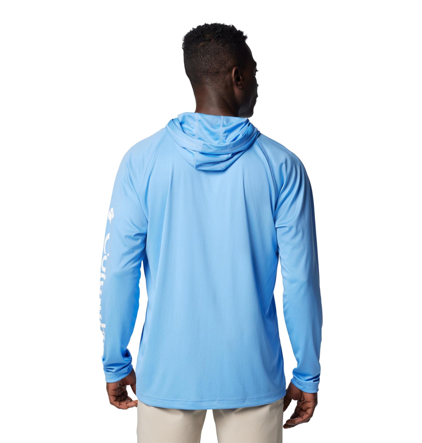 Columbia Men's Terminal Tackle Hoodie, White Cap/White Logo, Medium