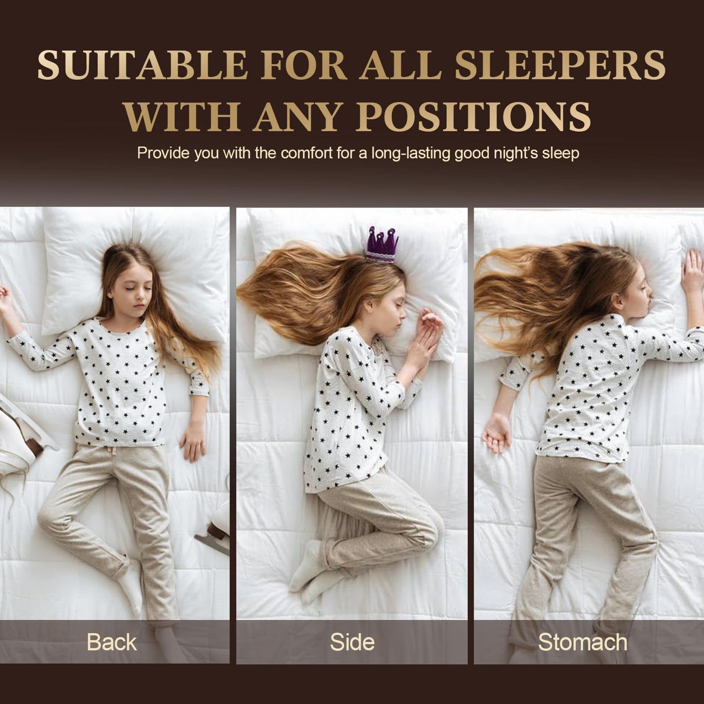 SHERWOOD Pillows Queen Size 2 Pack Hotel Pillow with Cotton Cover and Down Alternative Fiber Fill Bed Pillow for Sleeping(White, Queen 20x30 inch)