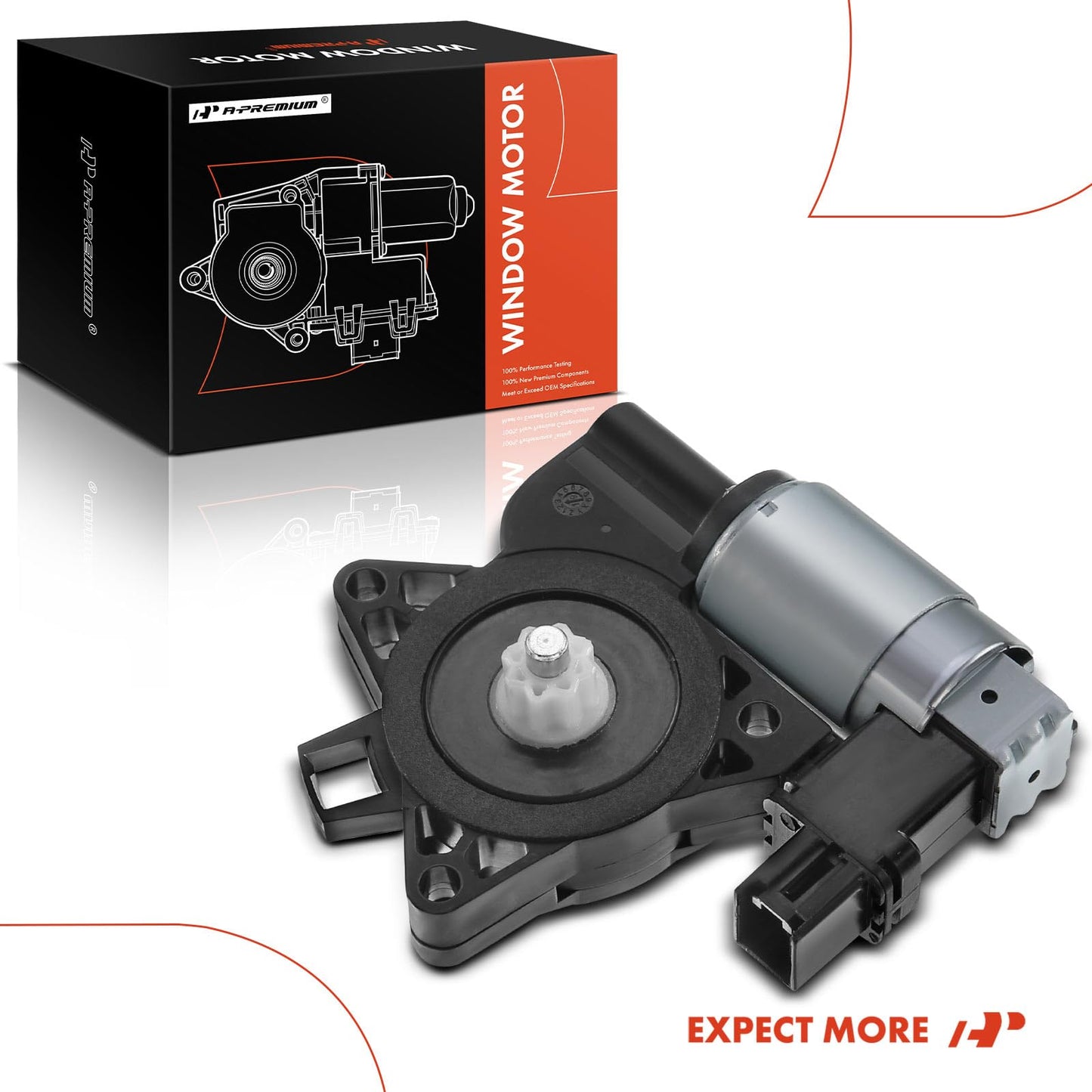 A-Premium Power Window Lift Motor Compatible with Mazda 3 2004-2009, 5 2012-2014, 6 2003-2008, CX-7 2007-2012, CX-9 2007-2015, RX-8 2008-2011, with Anti-Clip Function, Replace GJ6A-59-58XF