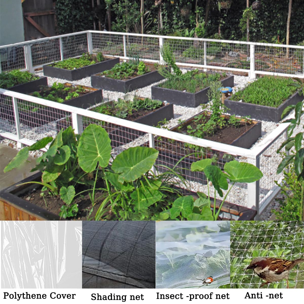 60Pcs Greenhouse Hoops for Raised Beds,8ft Greenhouse Hoops,Grow Tunnel,10 Sets Garden Hoops Rustproof Plastic Coated Steel Support Frame Hoops for Raised Beds, Garden Tunnel Row Cover Hoops Kit