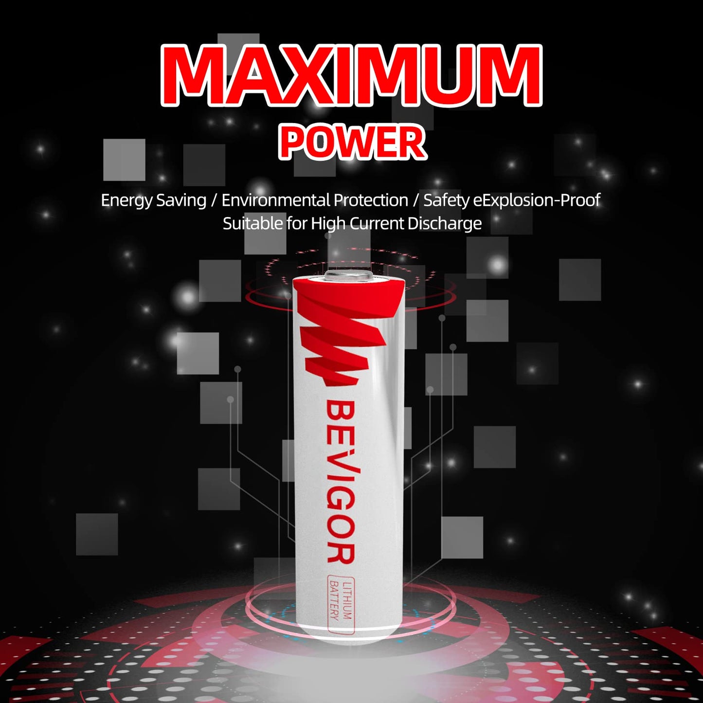 BEVIGOR Lithium Batteries AA Size, AA Battery 24 Pack, 3000mAh 1.5V Double A Battery, Longer Lasting Lithium Iron Batteries for Flashlight, Toys, Remote Control【Non-Rechargeable】