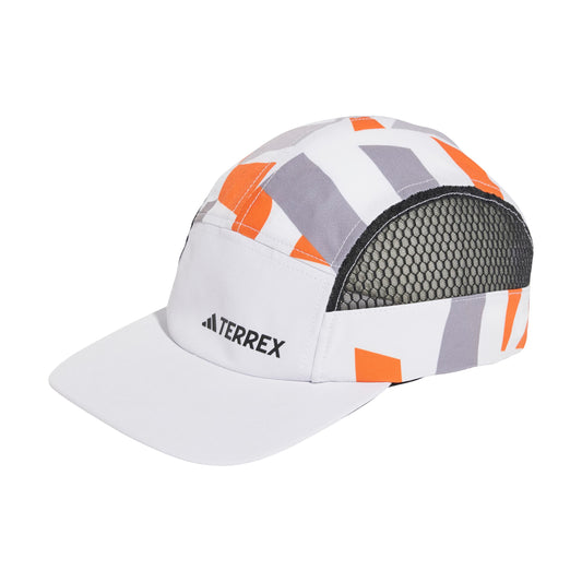 adidas Unisex-Adult Terrex Climacool 5 Panel Graphic Trail Running Cap,White/Semi Impact Orange/Black,One Size Fits Most