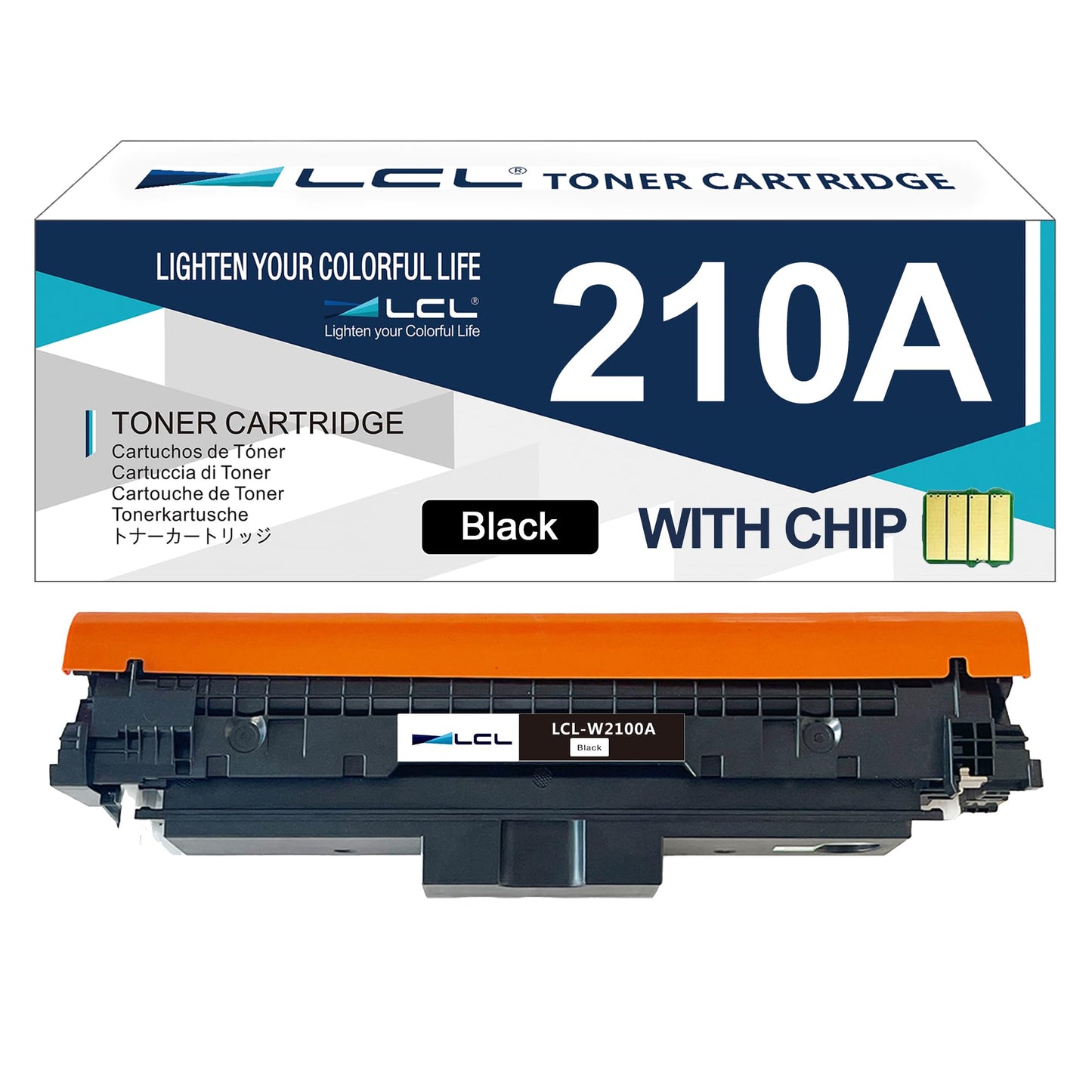 with Chip LCL Compatible Toner Cartridge Replacement for HP 210A W2100A for Color Pro 4201dn 4201dw MFP 4301dw 4301fdn 4301fdw Printer(1-Pack Black)