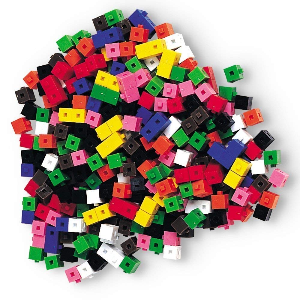hand2mind Interlocking Centimeter Unit Cubes, Plastic Cubes for Early Math, Connecting Cubes for Kids, Math Manipulatives, Counting Cubes for Kids Math, Preschool Classroom Supplies (Set of 1000)