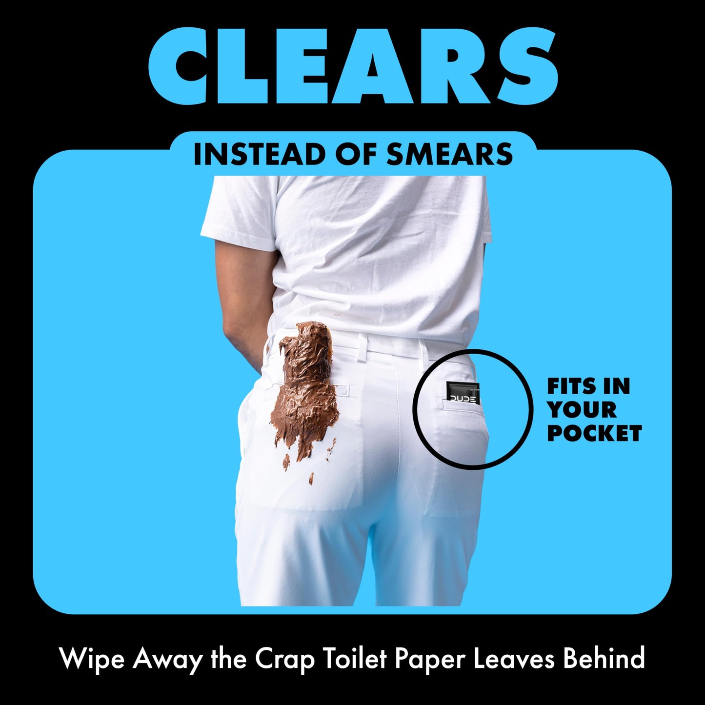 DUDE Wipes Flushable Wet Wipes (2 Packs, 30 Wipes Each) Individually Wrapped for Travel, Unscented Wet Wipes with Vitamin-E & Aloe, Septic and Sewer Safe