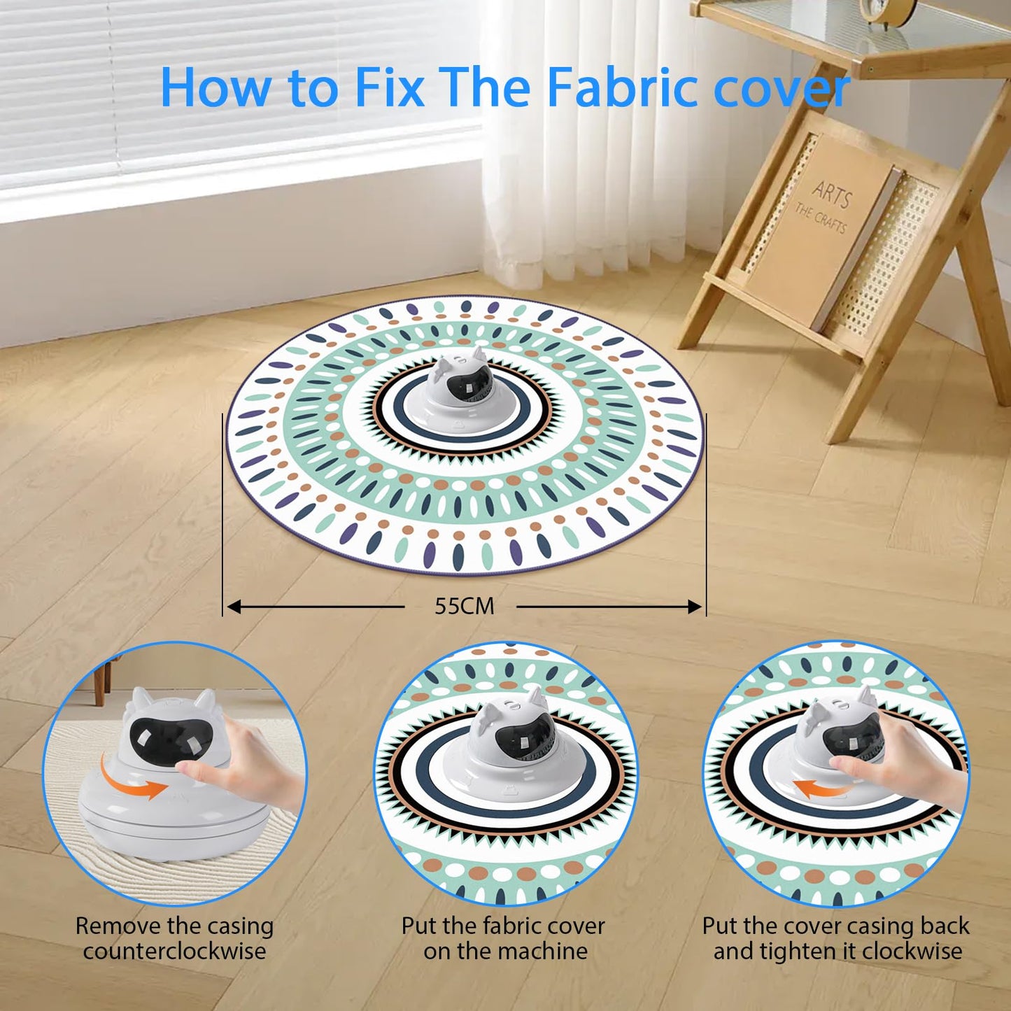 Breeffora Automatic Interactive Cat Toy, Cat Laser Pointer Toy with Random Trajectory, Hide and Seek Moving Feather, Rechargeable Electronic Teaser Wand for Bored Indoor Cats