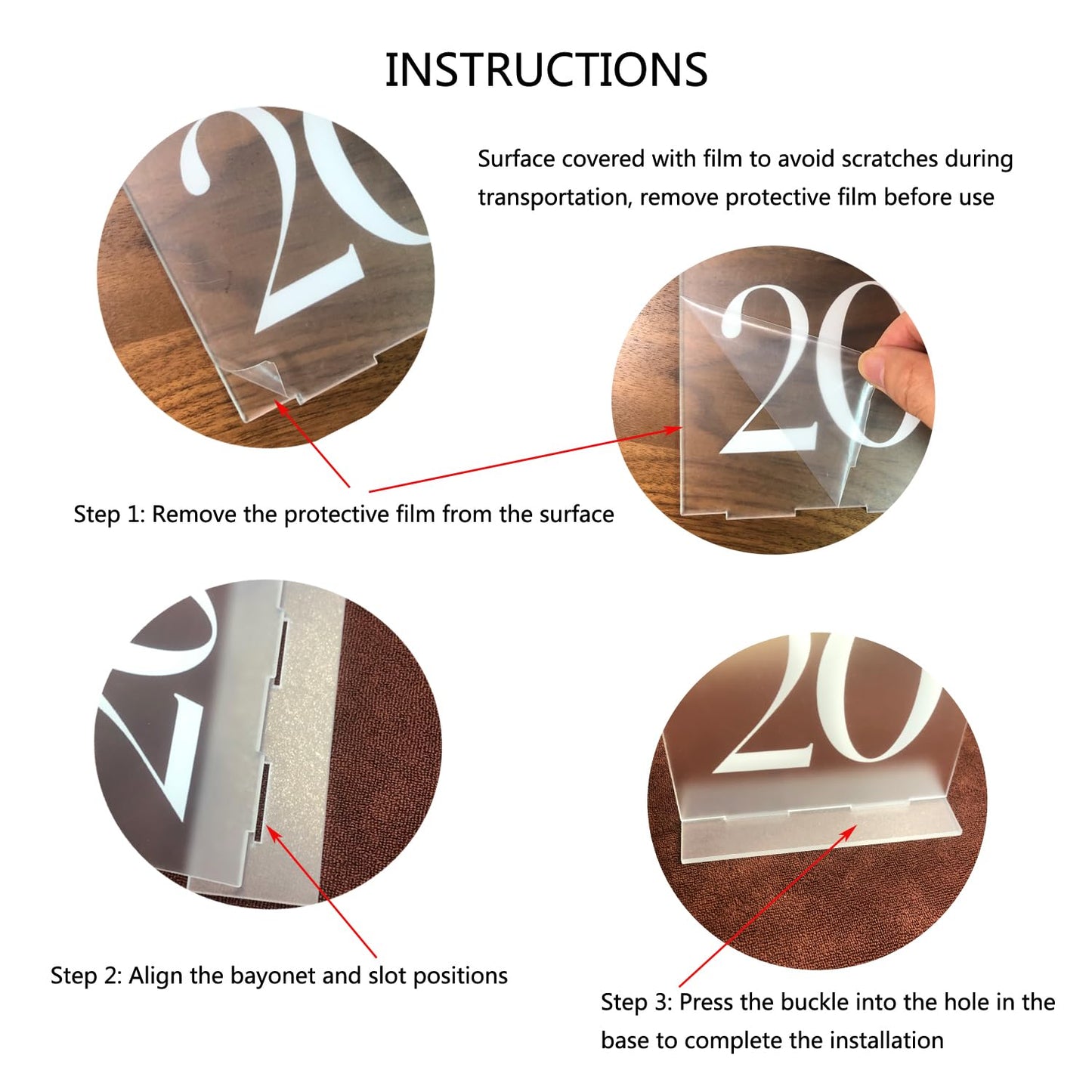 1-30 Wedding Table Numbers,Acrylic Table Numbers for Wedding Reception, 5x7Inch Acrylic Mirror Table Numbers with Stand, Frosted Arch Wedding Table Numbers with Holders, Perfect for Centerpiece,