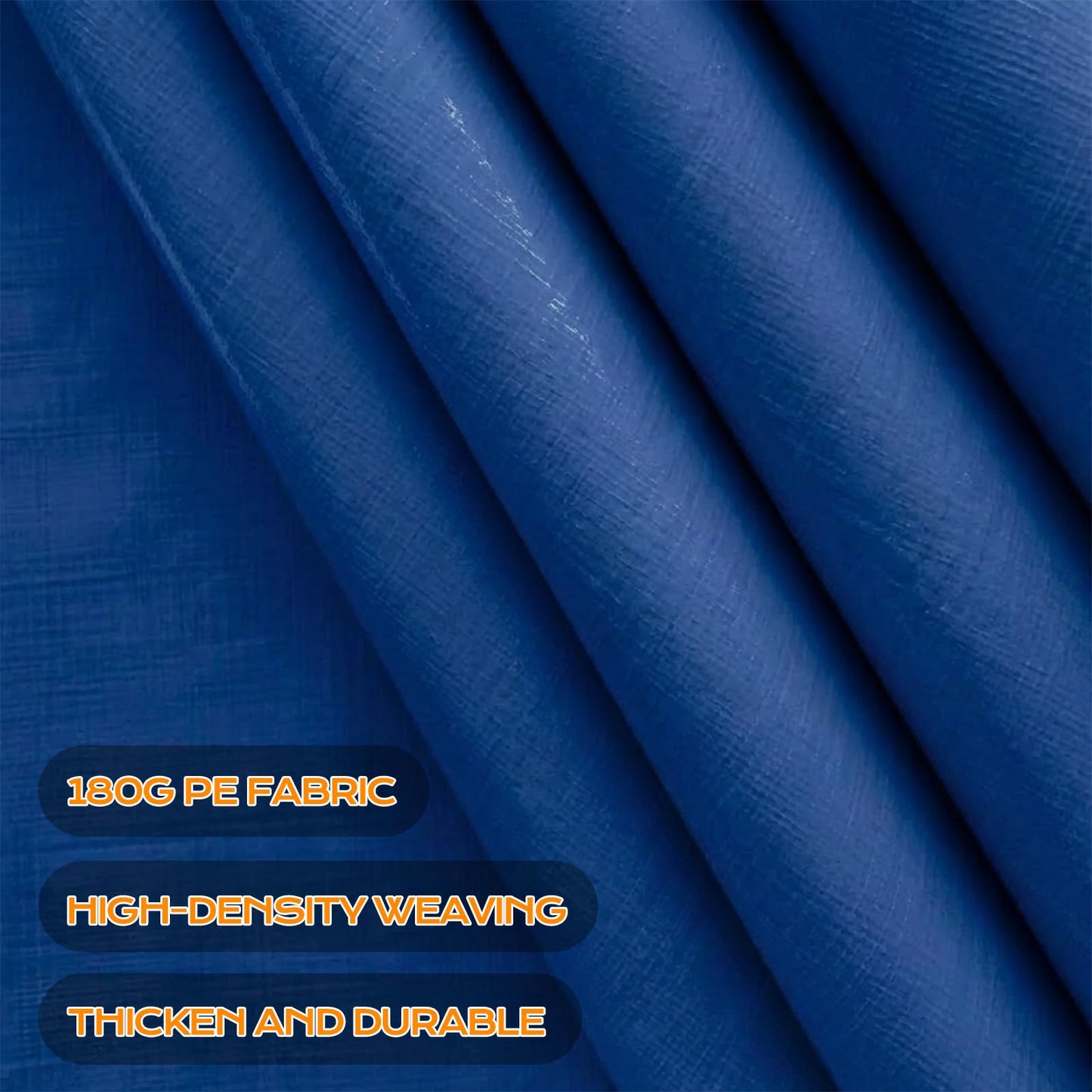 COWVIE 3 x 6m Carport Canopy Replacement Cover, with 46Pcs Long Ball Bungees, Waterproof Garage Top Tent Shelter Tarp, Only Top Cover