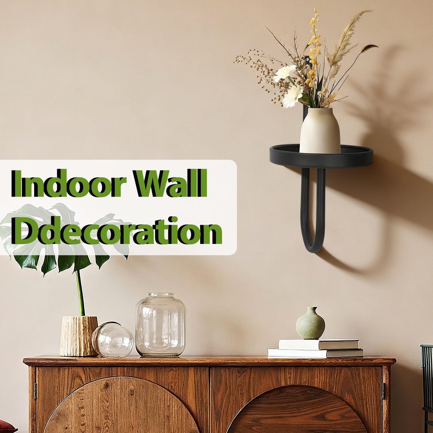 Vitalsvn Wall Plant Holder 3 Pack J-shape Wall-Mounted Plant Stand Metal for Indoor Outdoor Single Planter Holder for Window Plant