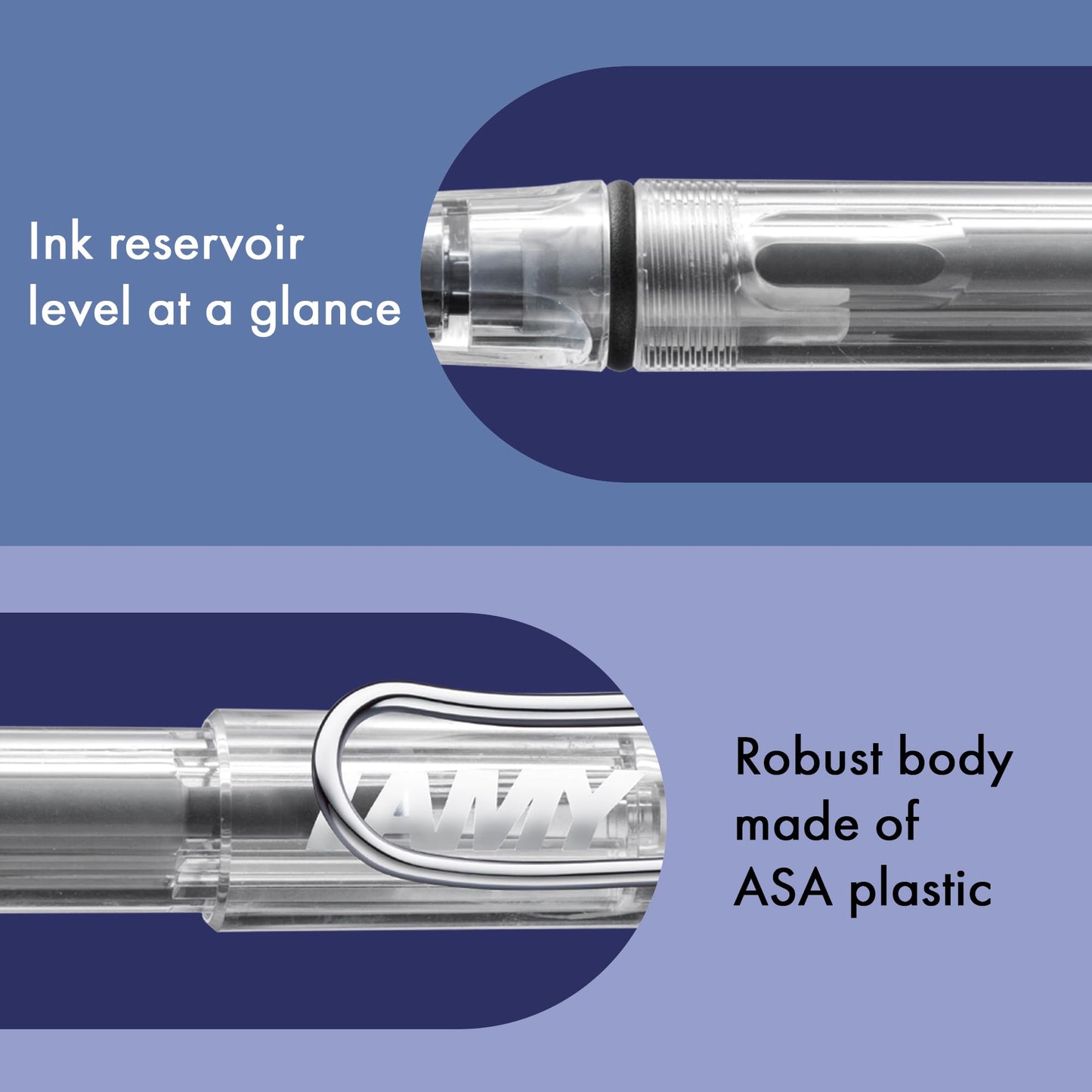 Lamy Vista Fountain Pen Demonstrator, Clear Medium Nib (L12M)