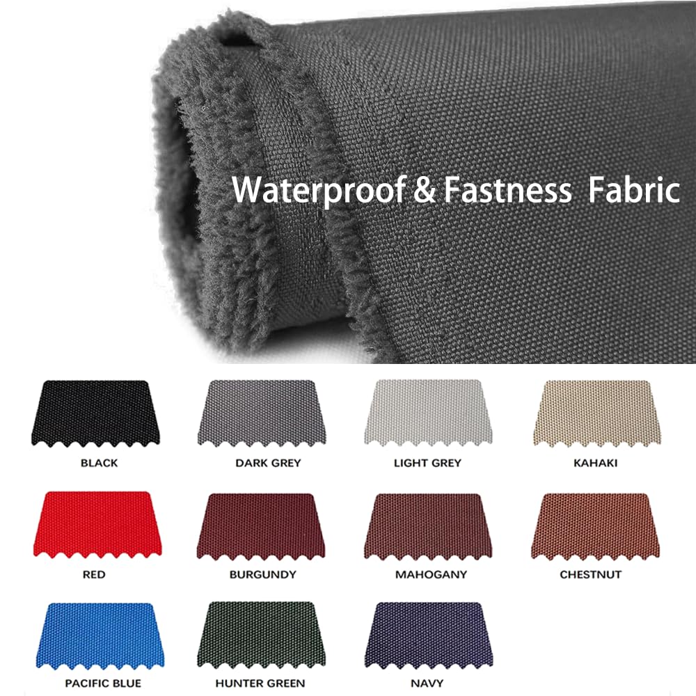amberr Outdoor Bench Cushion 42 x 18 Inch Waterproof Patio Furniture Cushions,Bench seat Cushion with Adjustable Straps, Outdoor/Indoor Porch Swing Cushions with Ties (Dark Grey, 42"x18"x3")