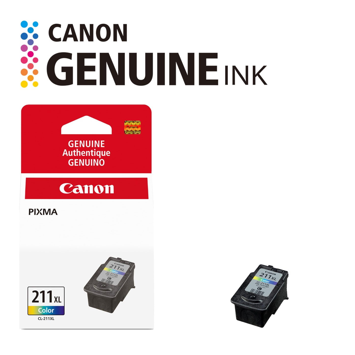 Canon Genuine Canon CL-211XL HIGH Yield Ink Cartridge, Tri-Colour