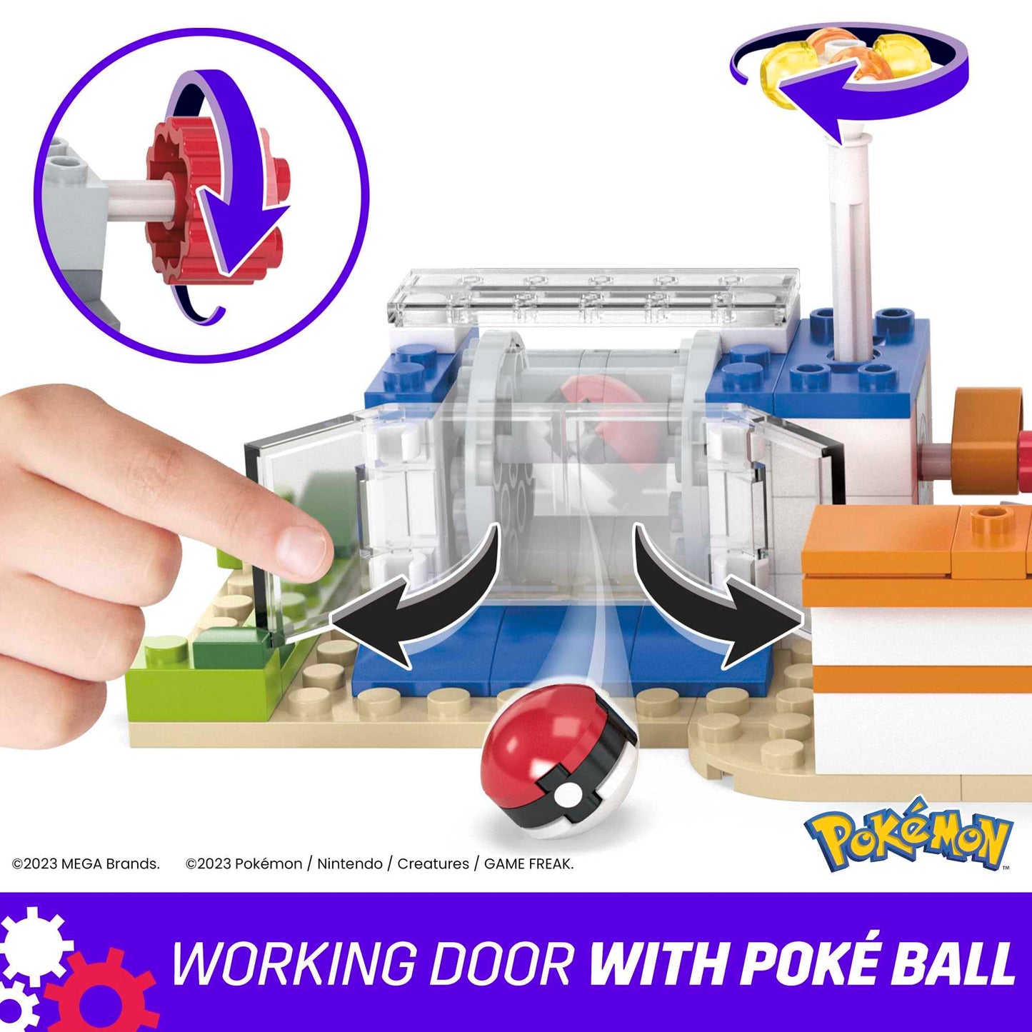 MEGA Pokemon Building Toys Set Forest Pokemon Center with 648 Pieces, 4 Poseable Characters, for Kids