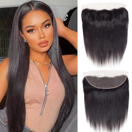 13x4 Lace Closure Human Hair 13x4 Ear to Ear HD Lace Frontal 180% Density Brazilian Virgin hair (13x4 Straight Lace, 22 Inch)