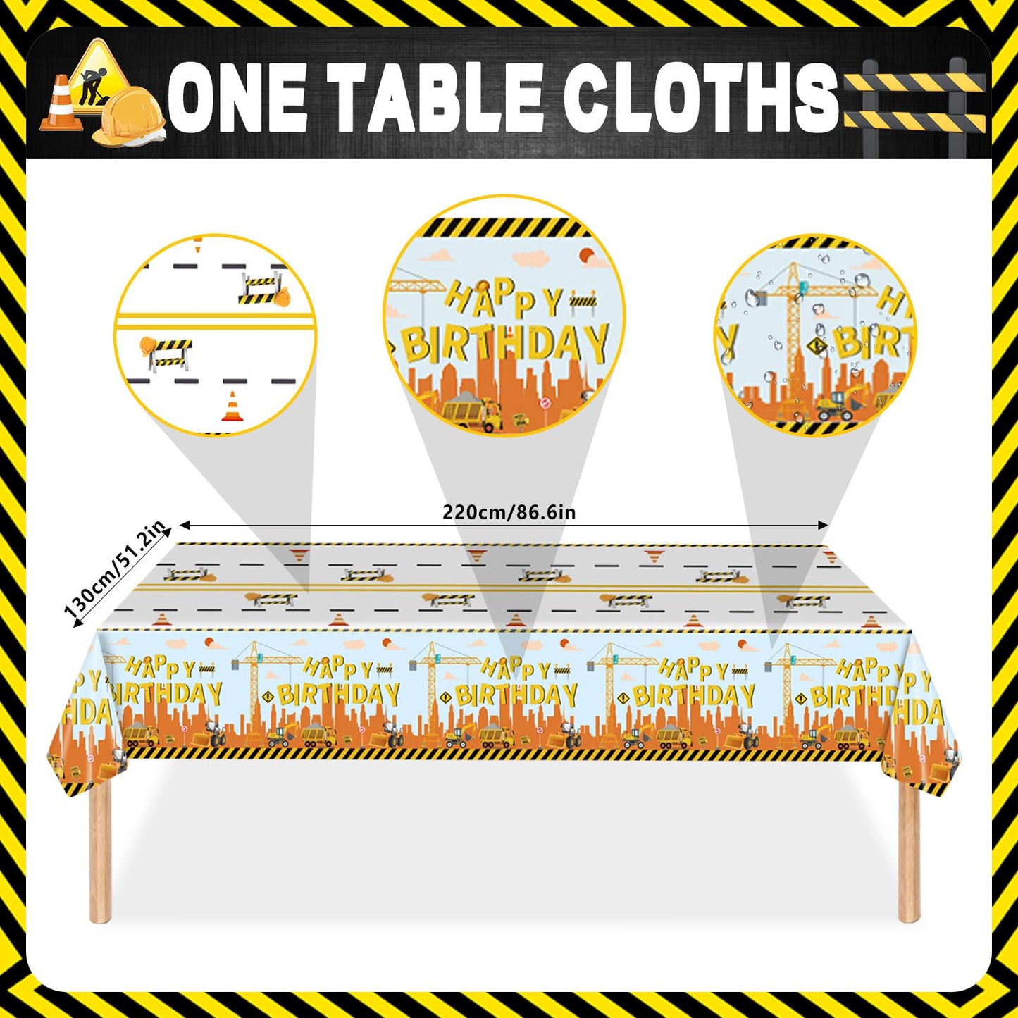 Construction Birthday Party Supplies Serve 20 Construction Theme Tableware Set Dump Truck Plates Napkins Cups Forks Knives Banner Tablecloth Construction Party Decorations Kids Birthday Party Supplies