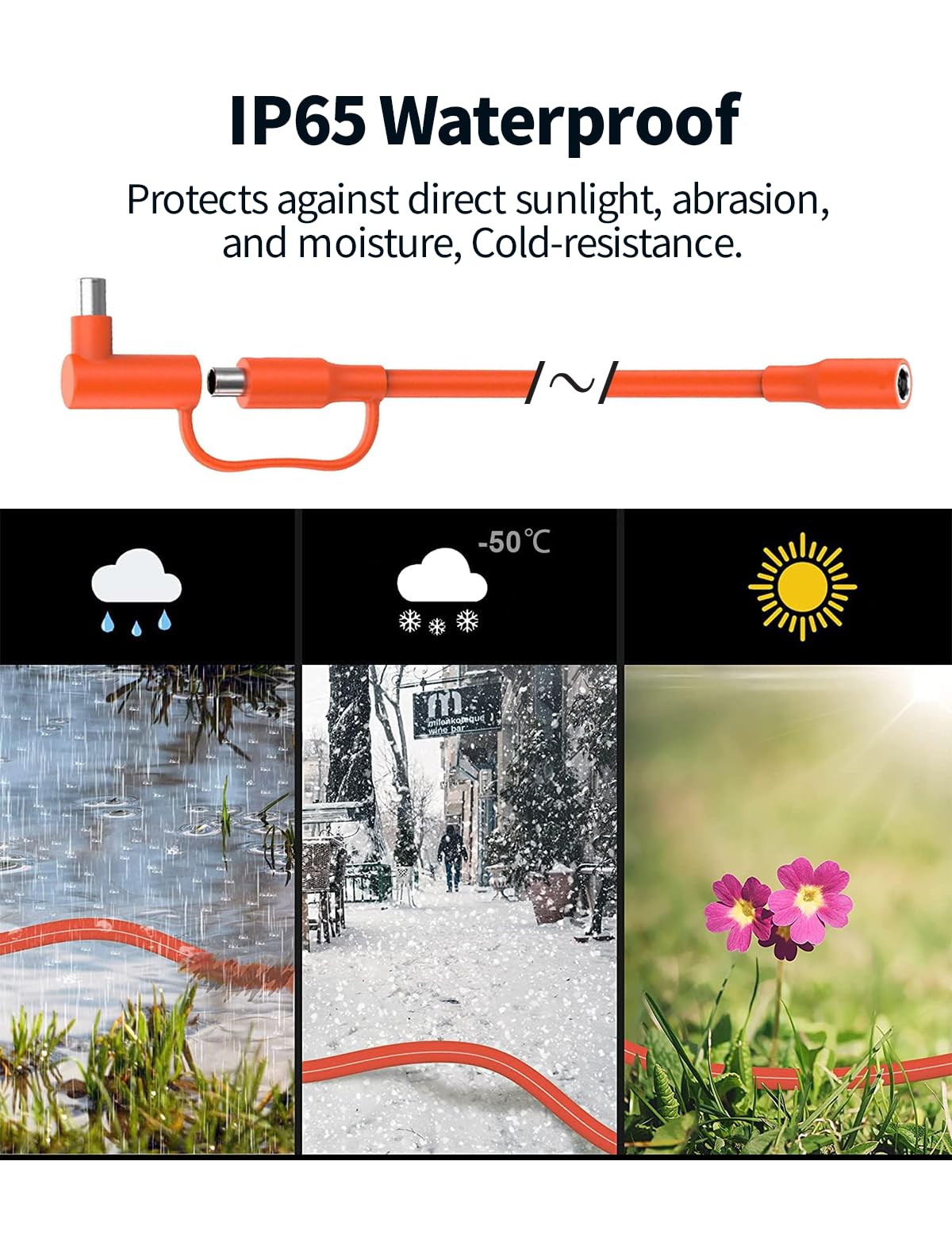 Tonton 30FT DC 8mm Extension Cable for Solar Generator, 9M Power Station Adapter Cable with DC8020 Male Adapter for BLUETTI, Aker, Jacker Explorer, GZ Yeti Portable Power Station and Solar Panel