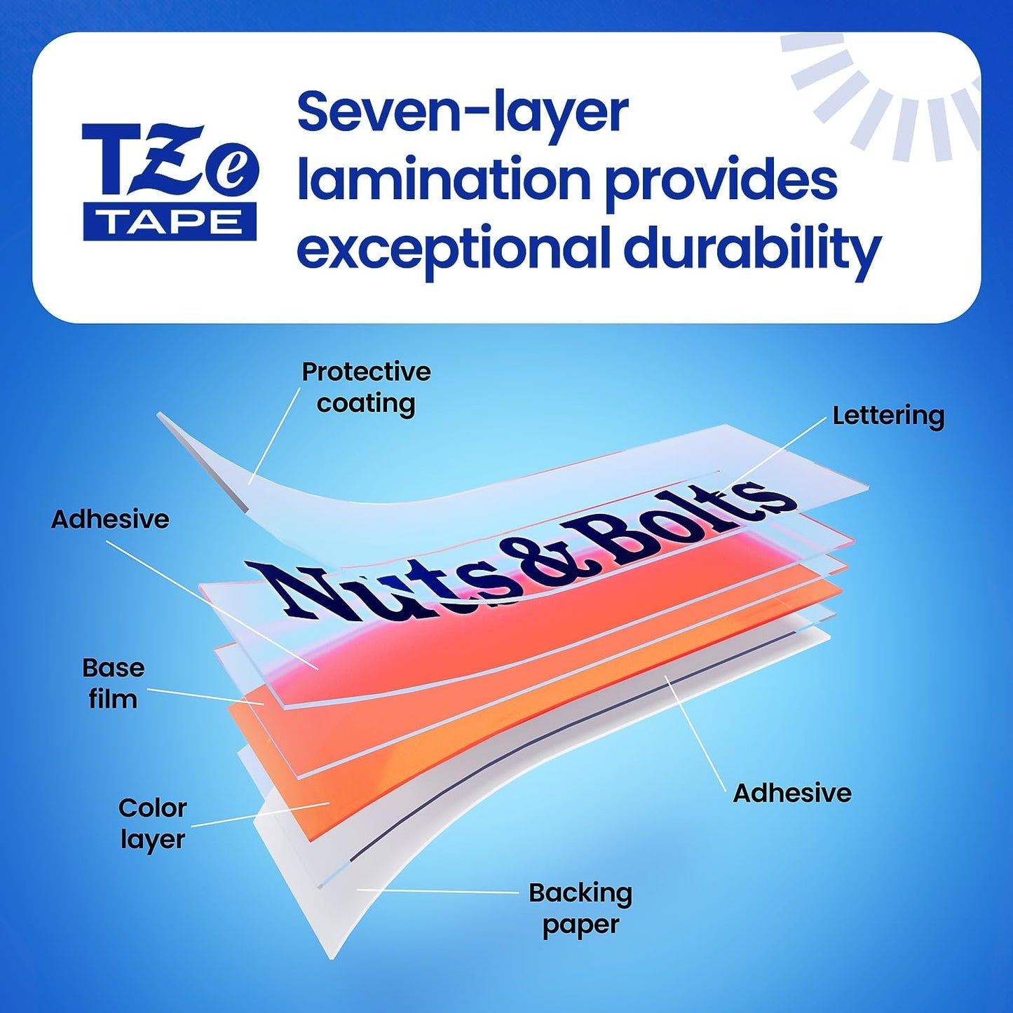 Brother Genuine TZe-FX251 Black on White Flexible ID Laminated Tape for P-Touch Label Makers, 24 mm Wide x 8 m Long
