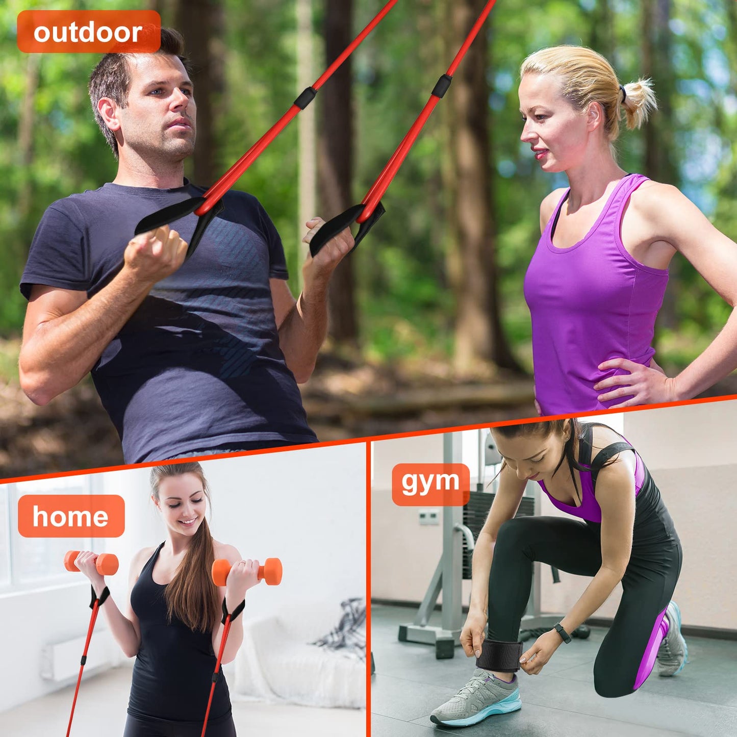 Skylety 3 Pcs Baseball Resistance Bands Youth & Adult Exercise Baseball Pitching Training Bands, 3 Levels 20/30/50 Lbs(Black, Blue, Red)