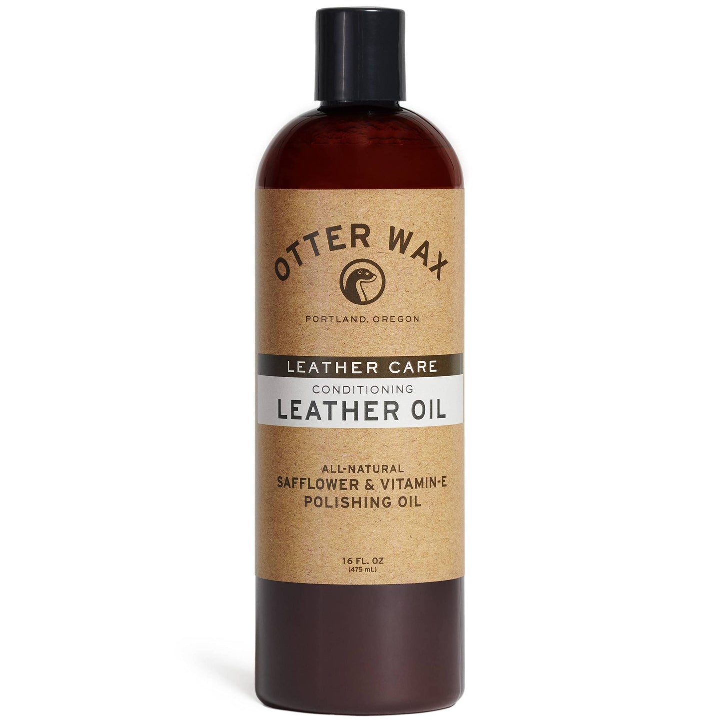 Otter Wax Leather Oil | 16 oz | Moisturizing Leather Oil Conditioner for Boots, Furniture, Auto Seats, Jackets, Hats, Bags & Gloves | All-Natural & PFAS-Free | Made in Portland USA