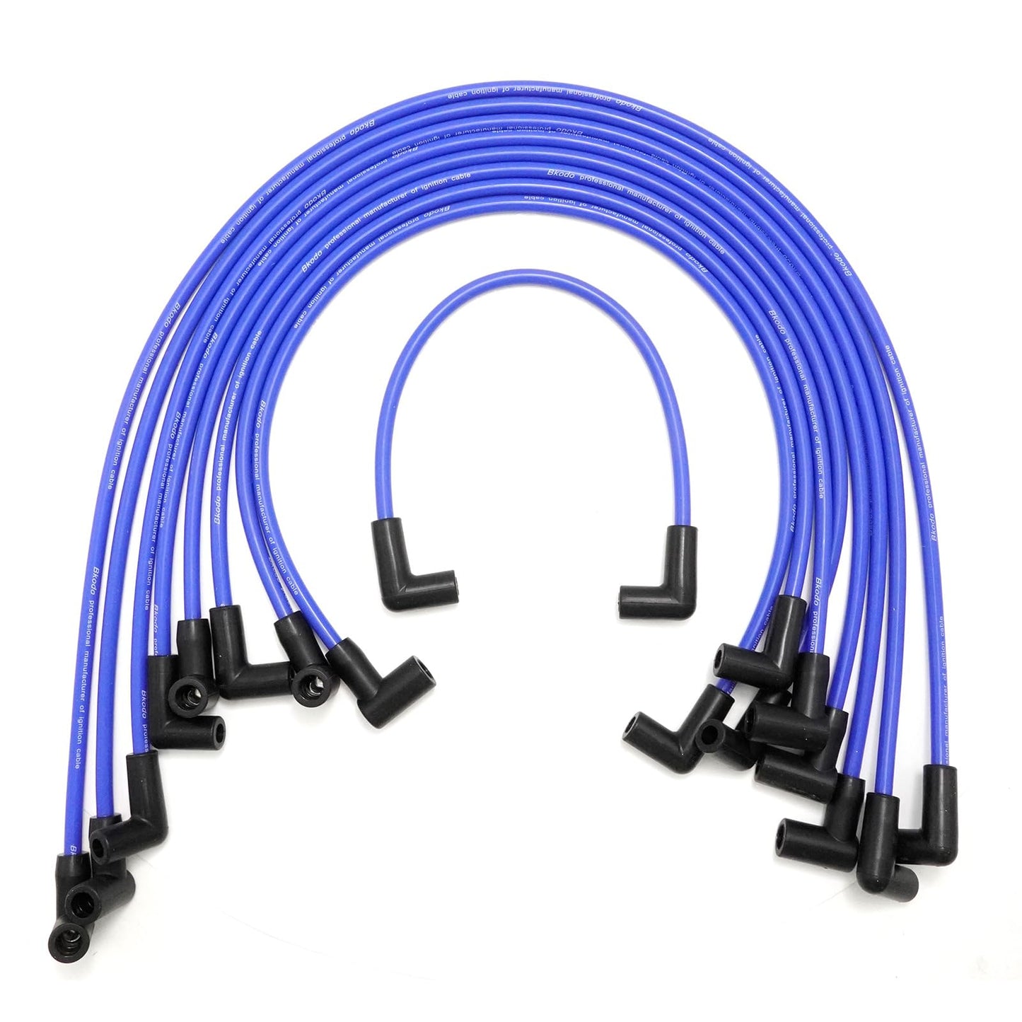 ZUDKSUY High Energy 8mm Spark Plug Wires Set Replacement for Chevy/GM 1974-1988 305 350 400 SBC Engine 90° Boot Spark Plug Wire (9-Pack)