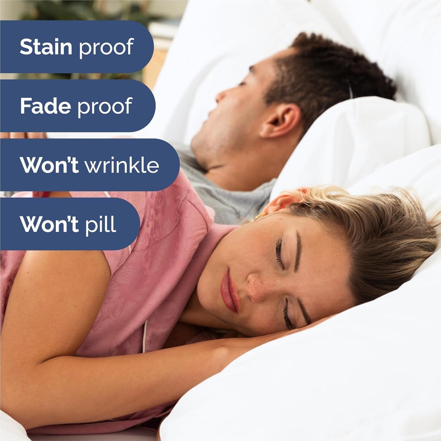 Queen 6 Piece Sheet Set - Cooling & Breathable Bed Sheets - Hotel Luxury Bed Sheets for Women, Men, Kids & Teens - Comfy Bedding w/Deep Pockets & Easy Fit - Soft & Wrinkle Free - Queen White Sheets