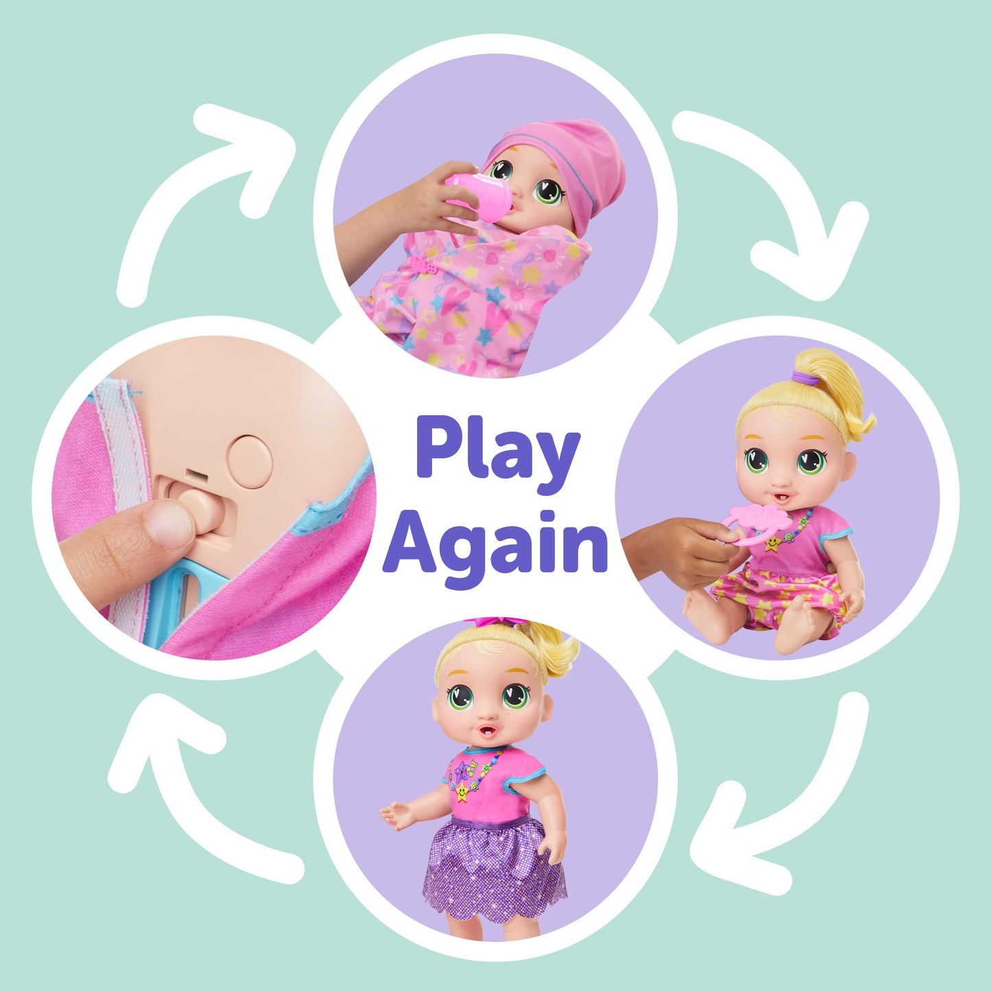 Baby Alive Baby Grows Up, LaLa GooGoo, Milestones and Baby's First Tooth, Interactive Doll for Girls and Boys Ages 3+
