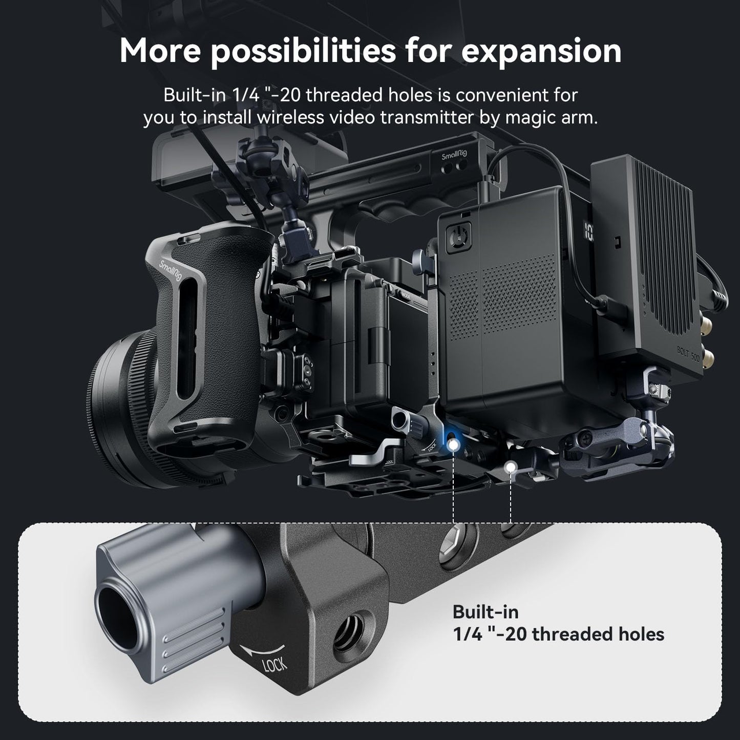 SMALLRIG Foldable V Mount Battery Plate for Sony FX3 / A7 IV / A7S III, for Canon R5 / R6, for Nikon Z8, with QR Plate for Arca, Compact Camera Video Rig, Tool-Free, for NEEWER V Mount Battery PS099E
